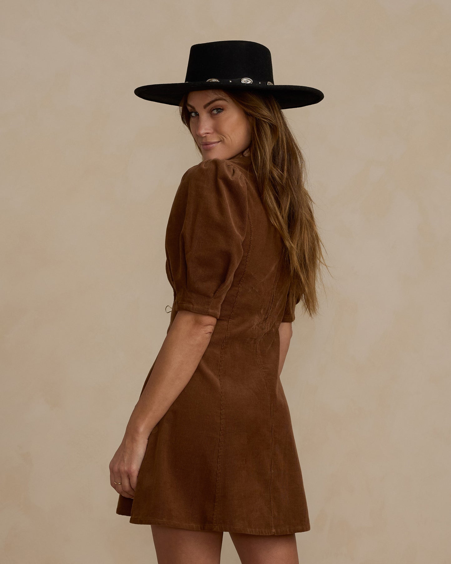 Levi Mini Dress | Saddle