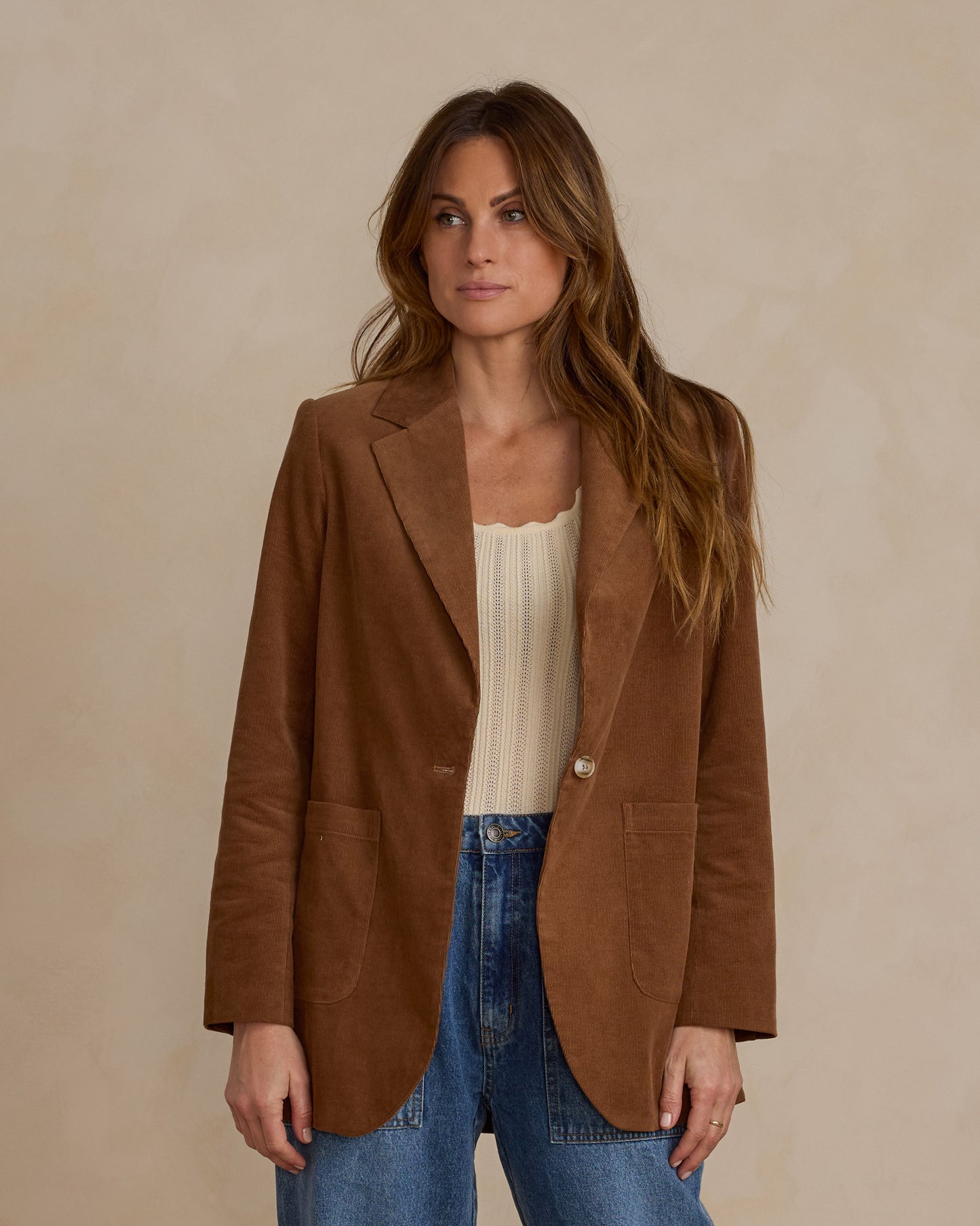 Linden Blazer | Saddle