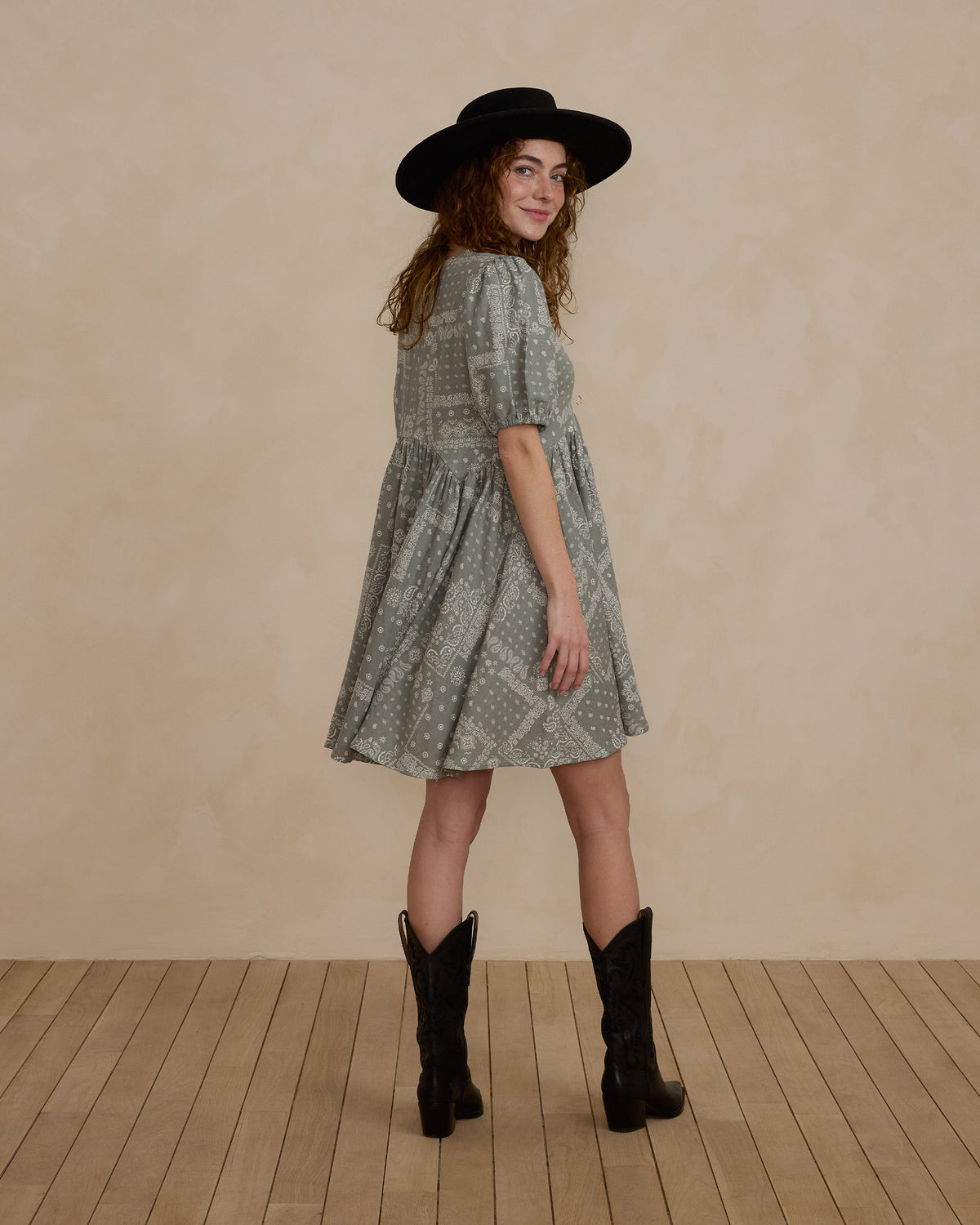 Rylee + Cru Taylor Dress - Green Gingham