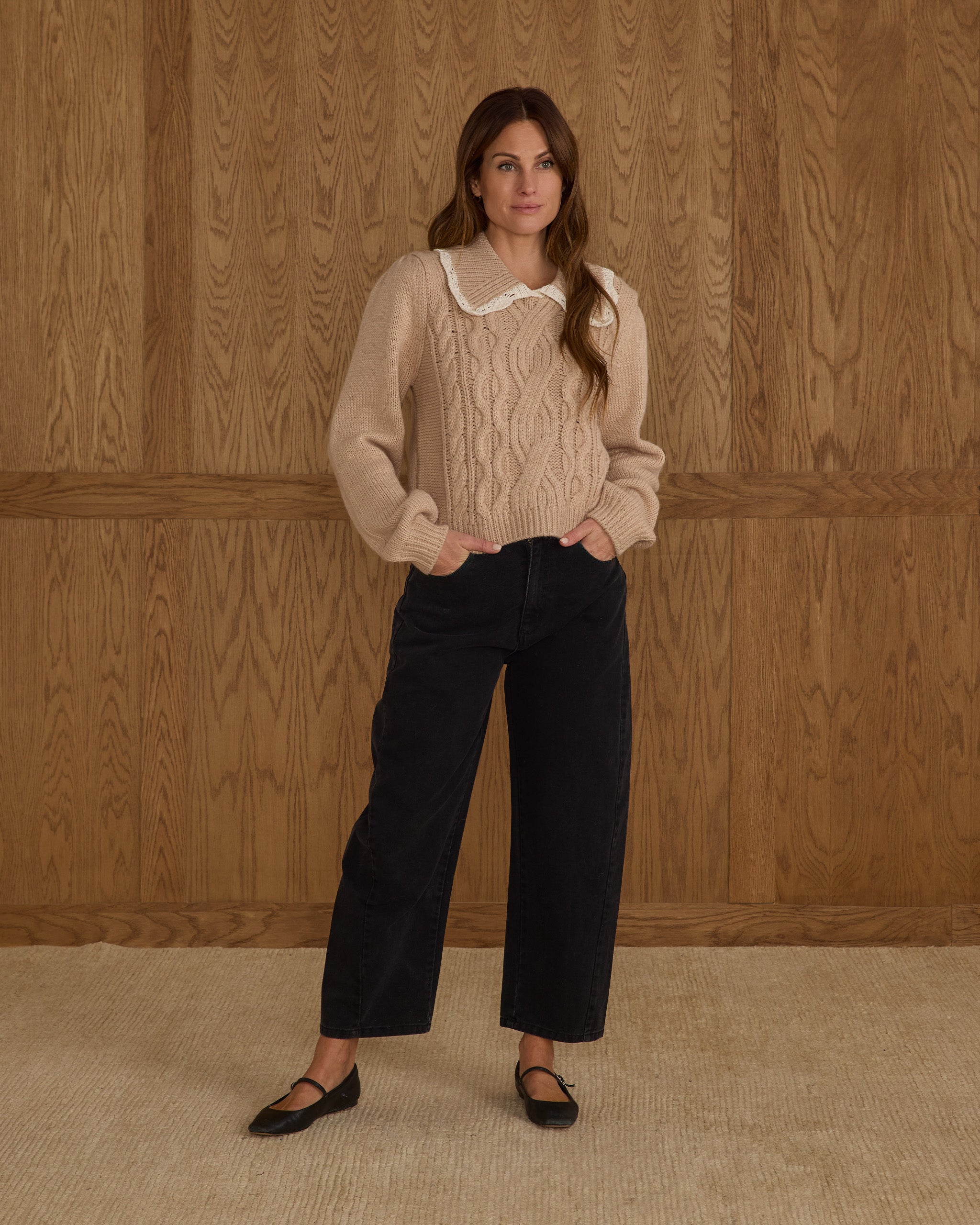 Alice Sweater | Heathered Antique - Rylee + Cru | Kids Clothes | Trendy Baby Clothes | Modern Infant Outfits |