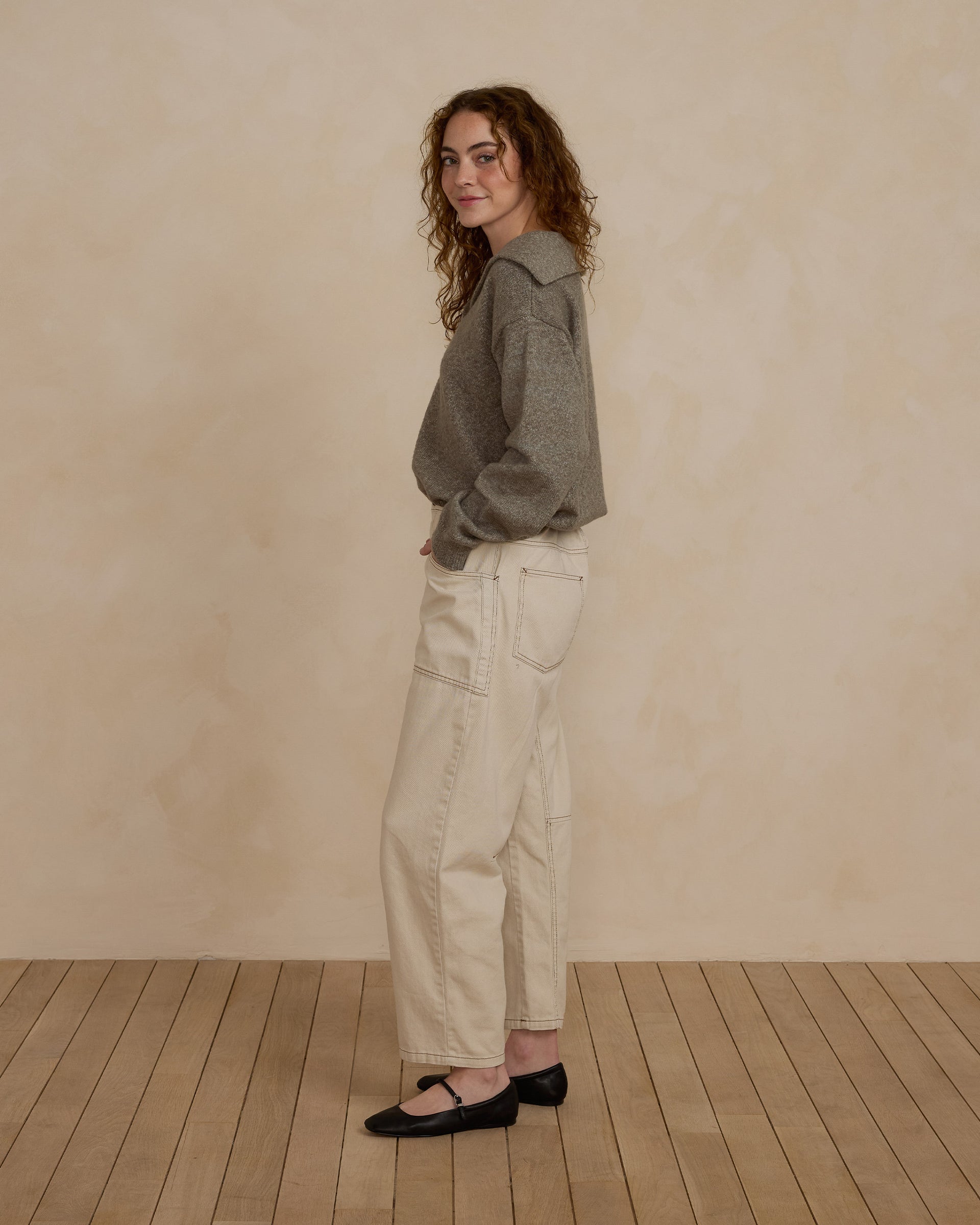 Rylee + Cru Alice Sweater in Heathered Antique main image 1