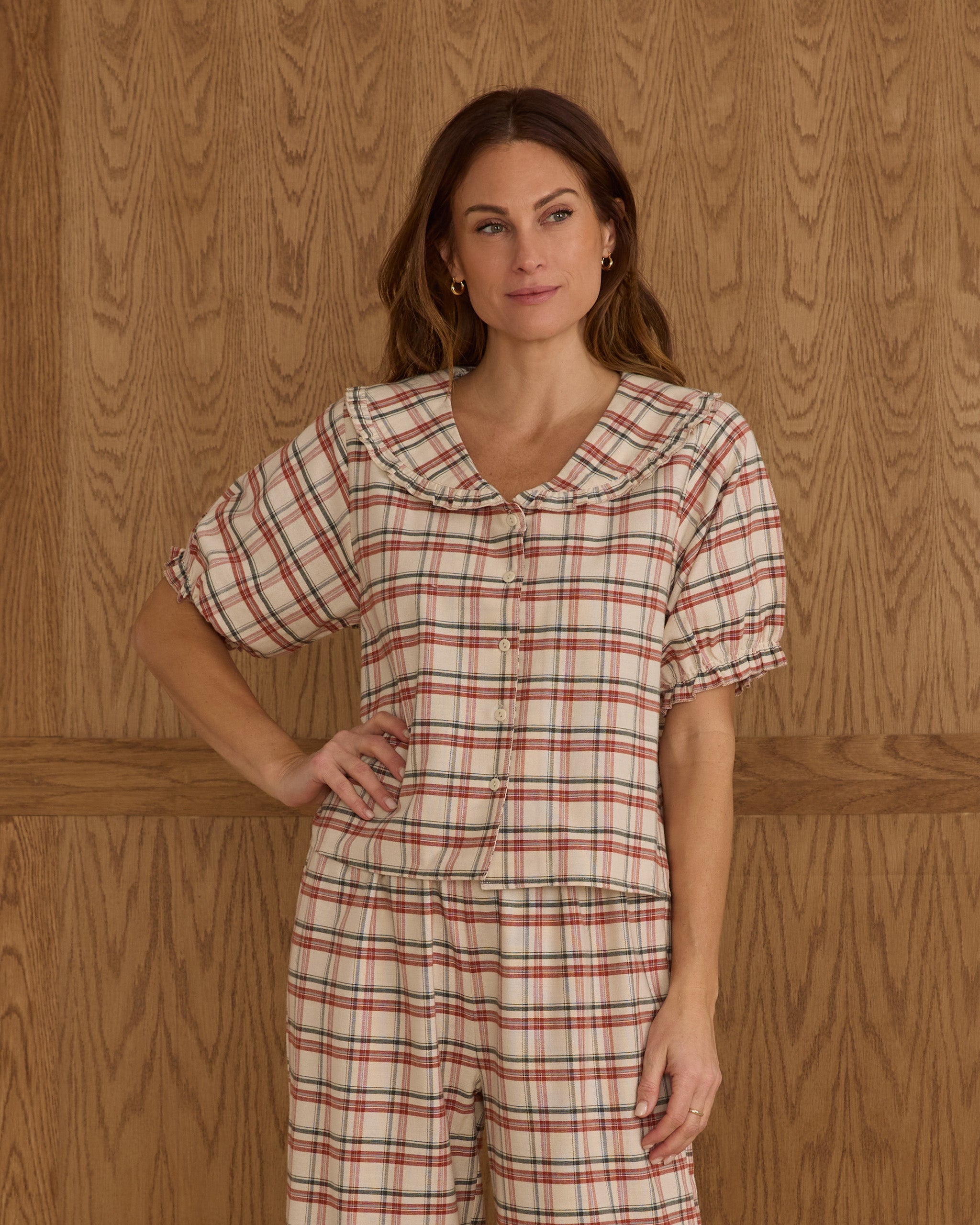 Ruffle Pajamas | Holiday Flannel - Rylee + Cru | Kids Clothes | Trendy Baby Clothes | Modern Infant Outfits |