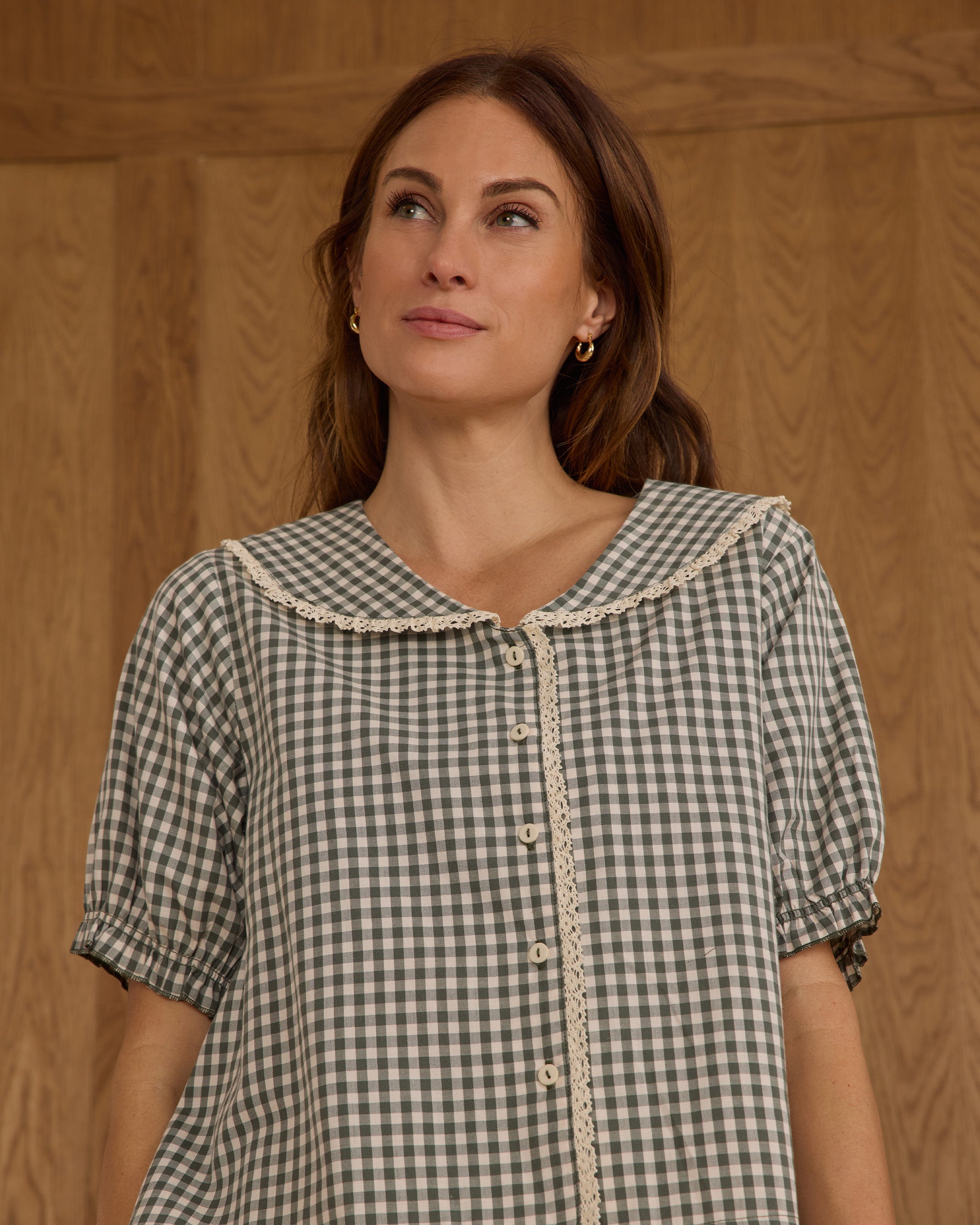 Ruffle Pajamas | Evergreen Gingham - Rylee + Cru | Kids Clothes | Trendy Baby Clothes | Modern Infant Outfits |