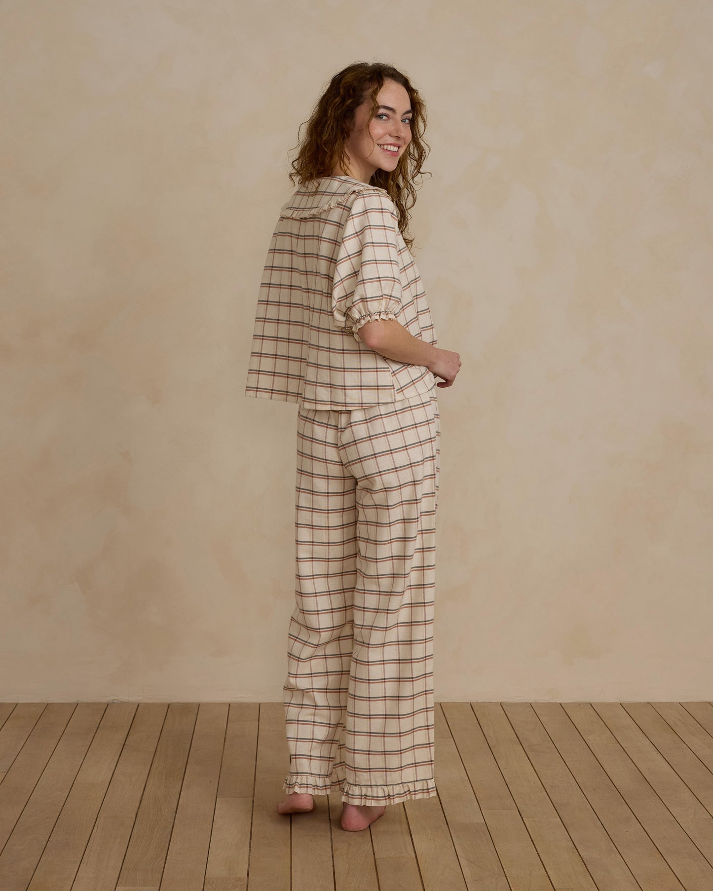 Ruffle Pajamas | Holiday Plaid