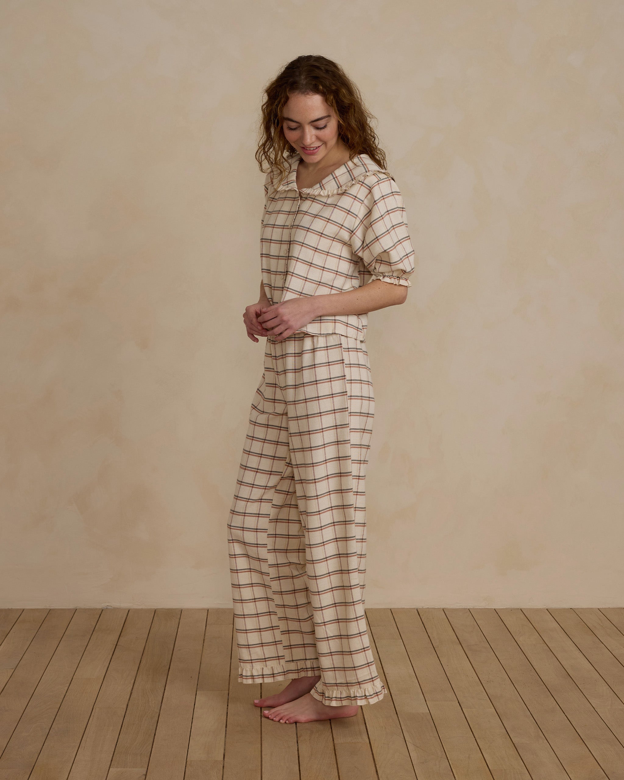 Ruffle Pajamas | Holiday Plaid