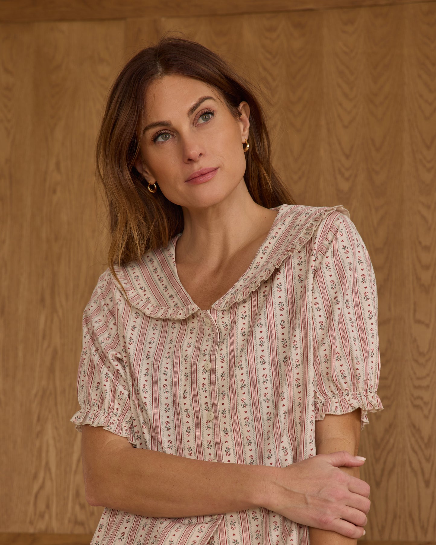 Ruffle Pajamas | Candy Cane Stripe - Rylee + Cru | Kids Clothes | Trendy Baby Clothes | Modern Infant Outfits |