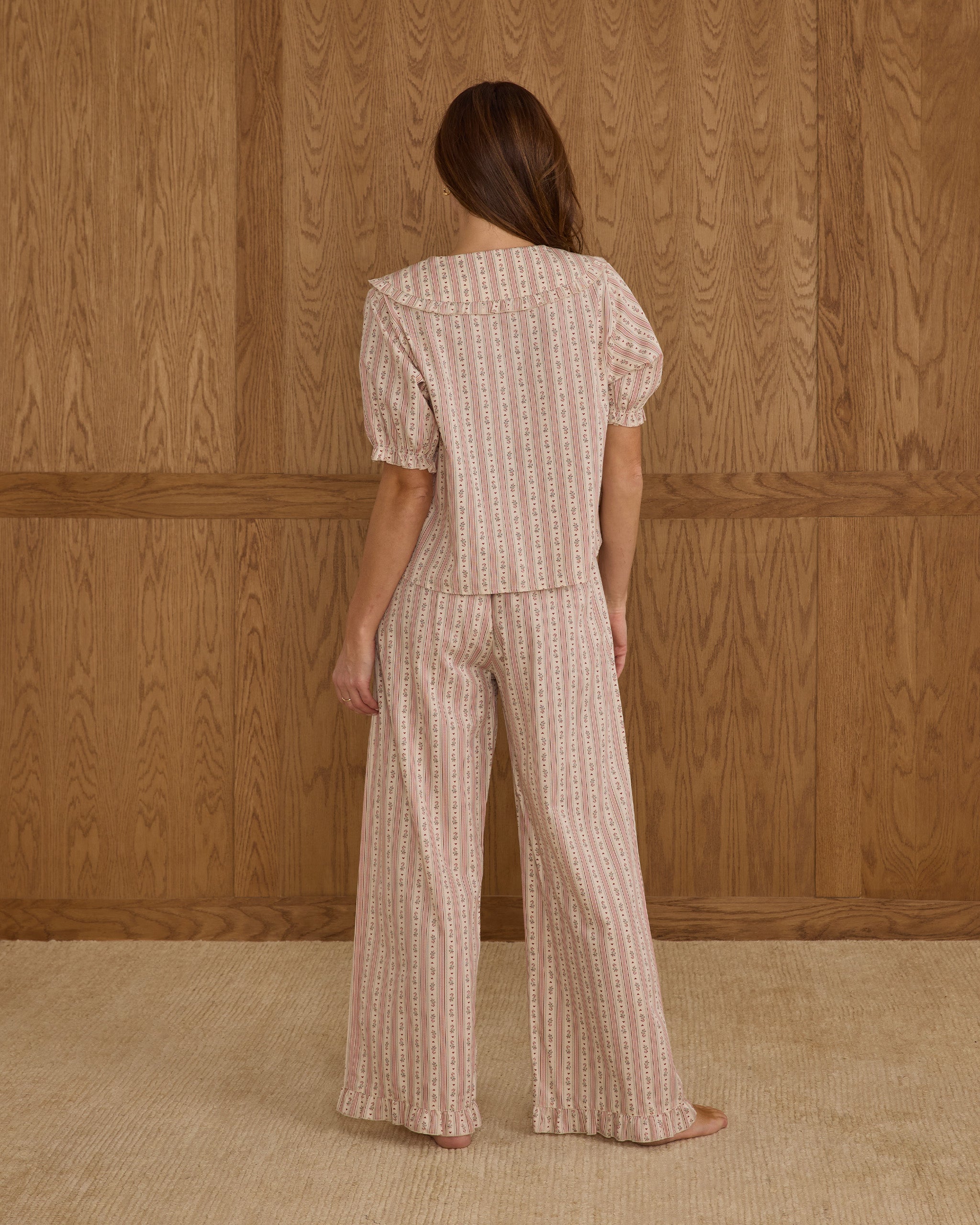 Ruffle Pajamas | Candy Cane Stripe - Rylee + Cru | Kids Clothes | Trendy Baby Clothes | Modern Infant Outfits |