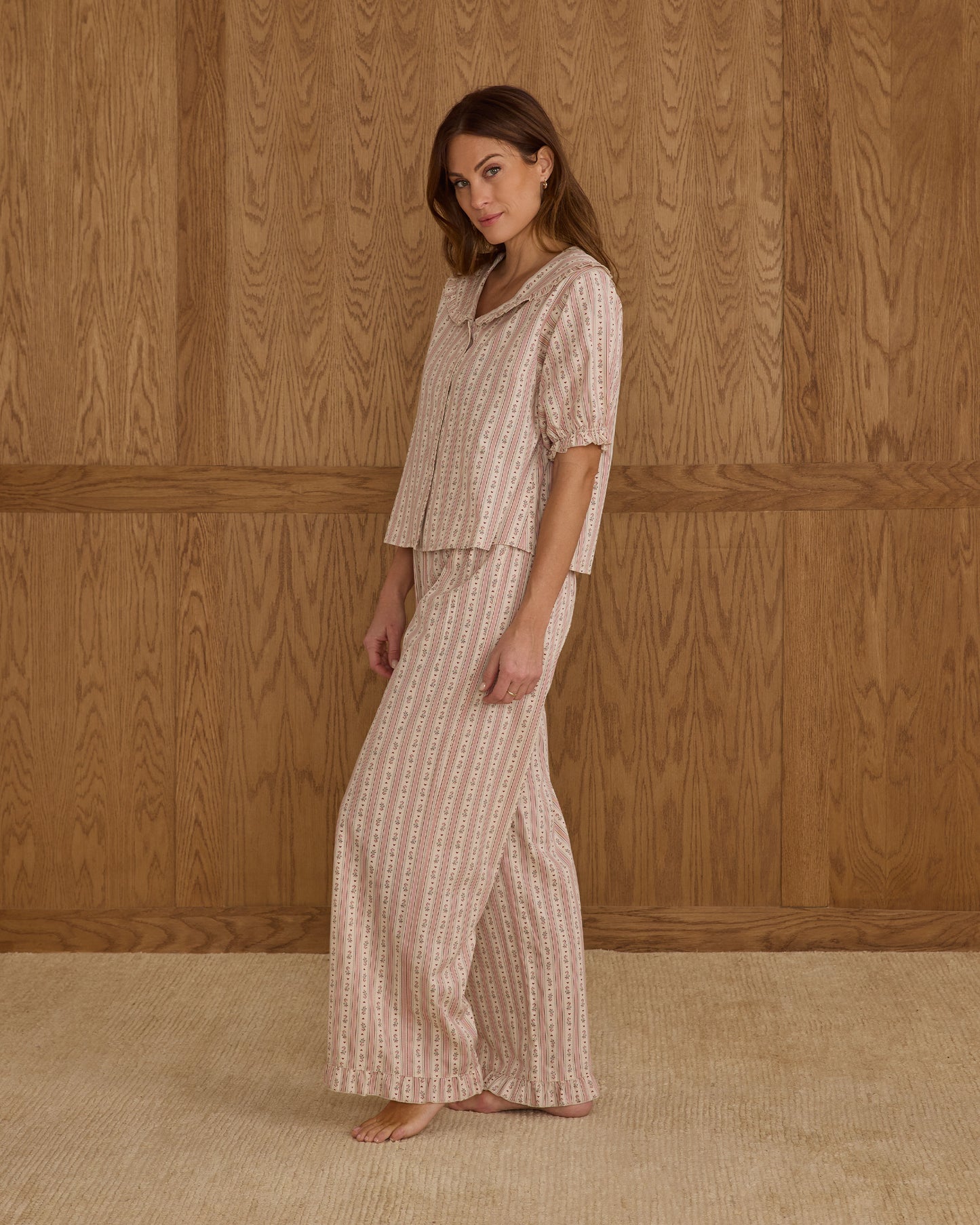 Ruffle Pajamas | Candy Cane Stripe - Rylee + Cru | Kids Clothes | Trendy Baby Clothes | Modern Infant Outfits |