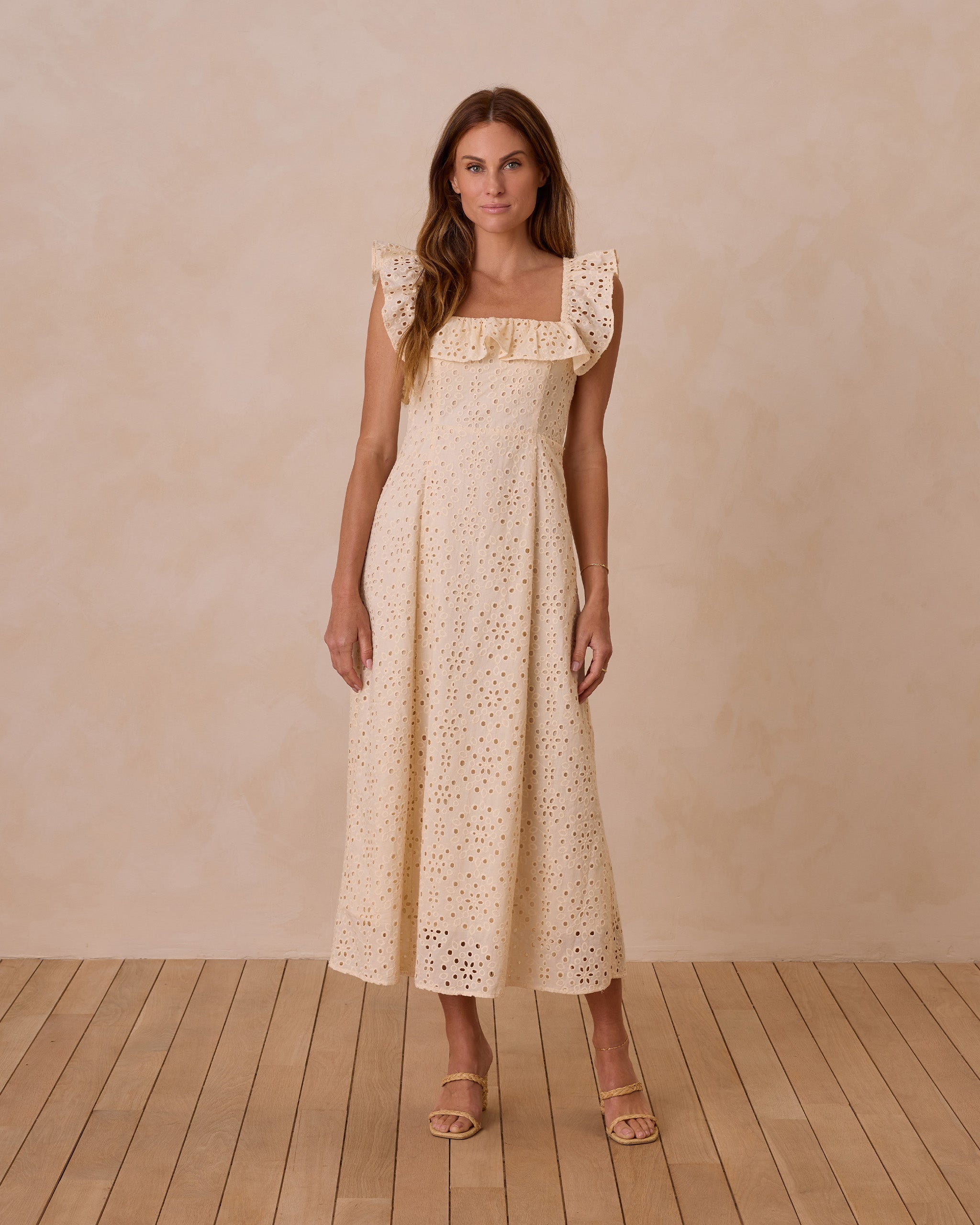 Bianca Dress | Natural - Rylee + Cru | Kids Clothes | Trendy Baby Clothes | Modern Infant Outfits |