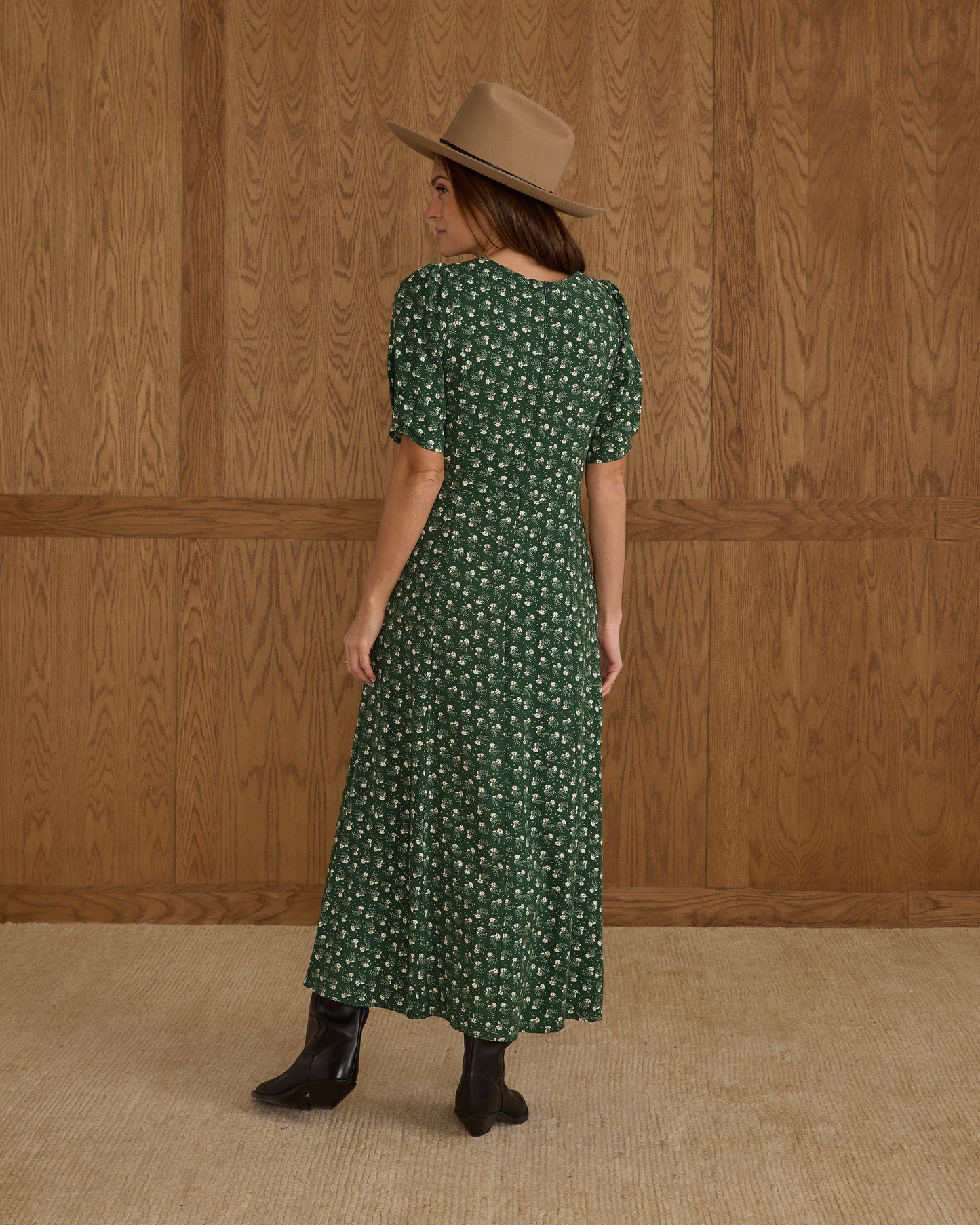 Violet Dress | Green Ditsy - Rylee + Cru | Kids Clothes | Trendy Baby Clothes | Modern Infant Outfits |