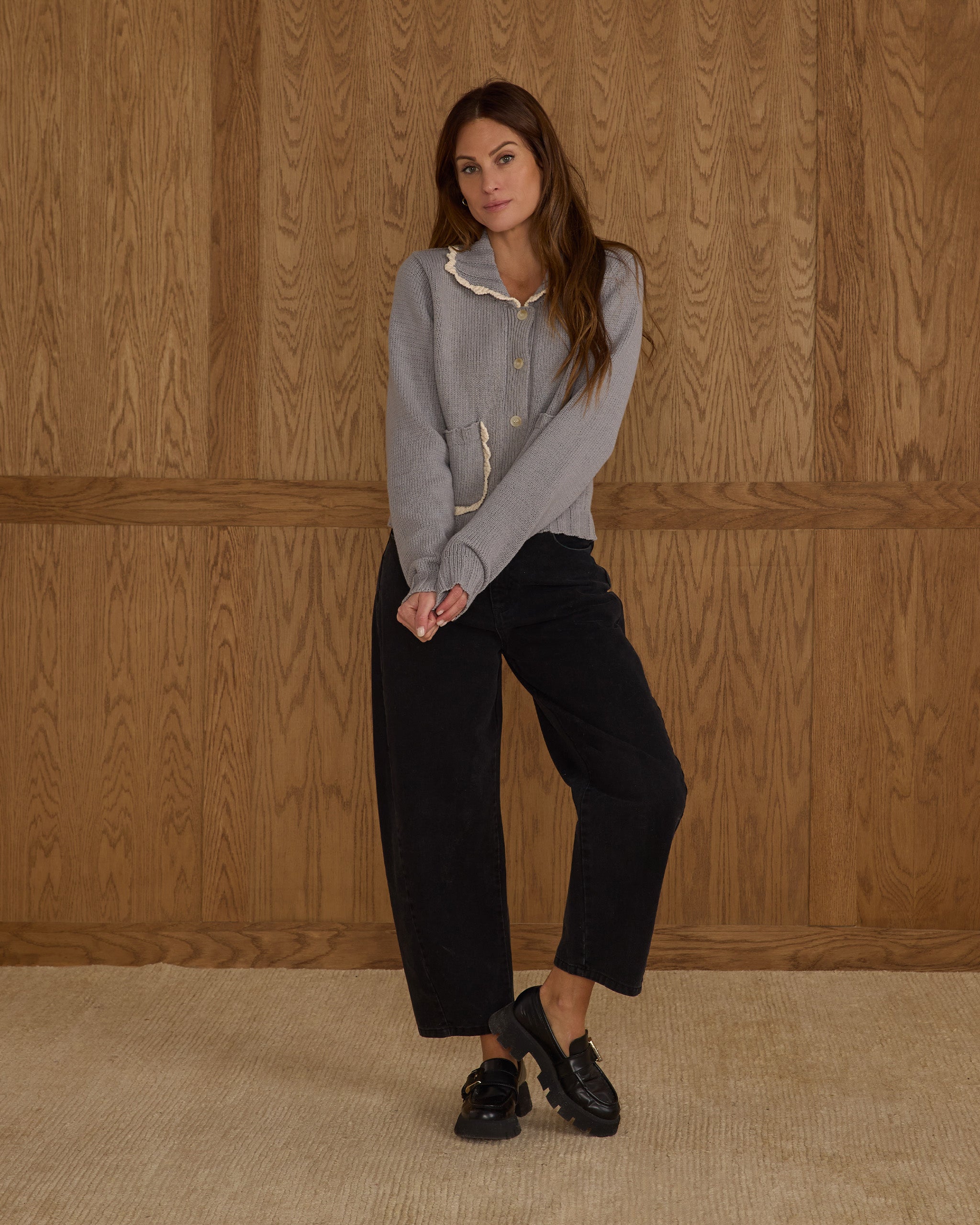 Collared Cardigan | Dusty Blue - Rylee + Cru | Kids Clothes | Trendy Baby Clothes | Modern Infant Outfits |