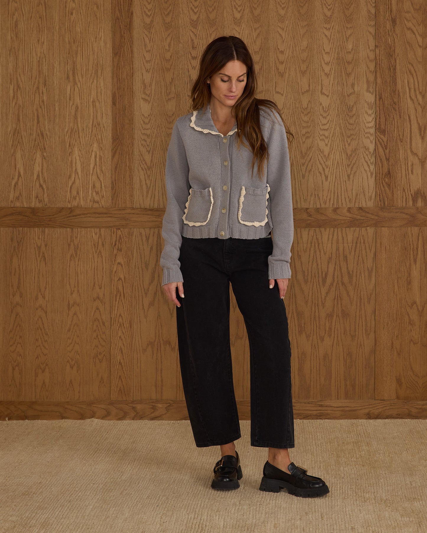 Collared Cardigan | Dusty Blue - Rylee + Cru | Kids Clothes | Trendy Baby Clothes | Modern Infant Outfits |