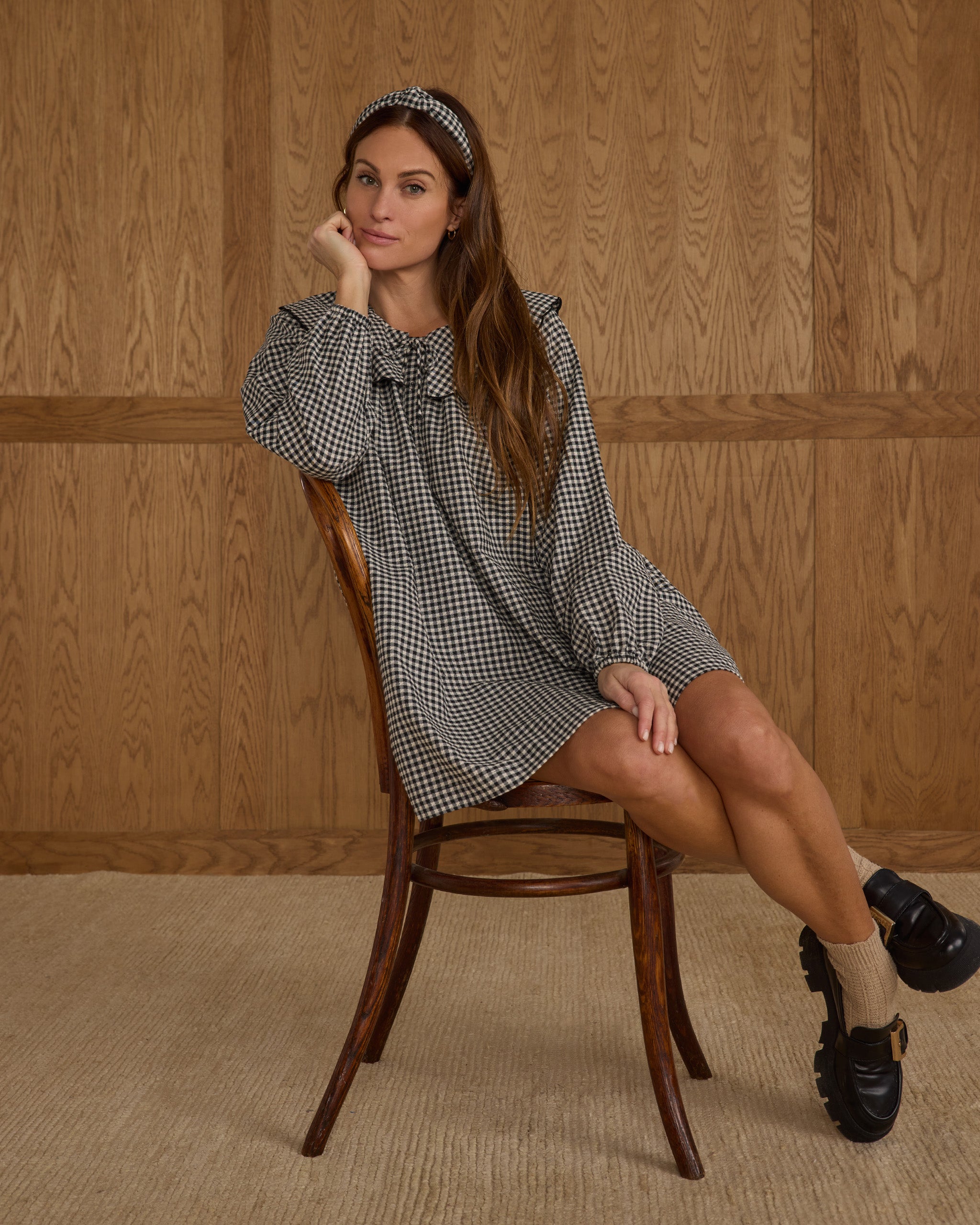 Mini Dress | Black Gingham - Rylee + Cru | Kids Clothes | Trendy Baby Clothes | Modern Infant Outfits |