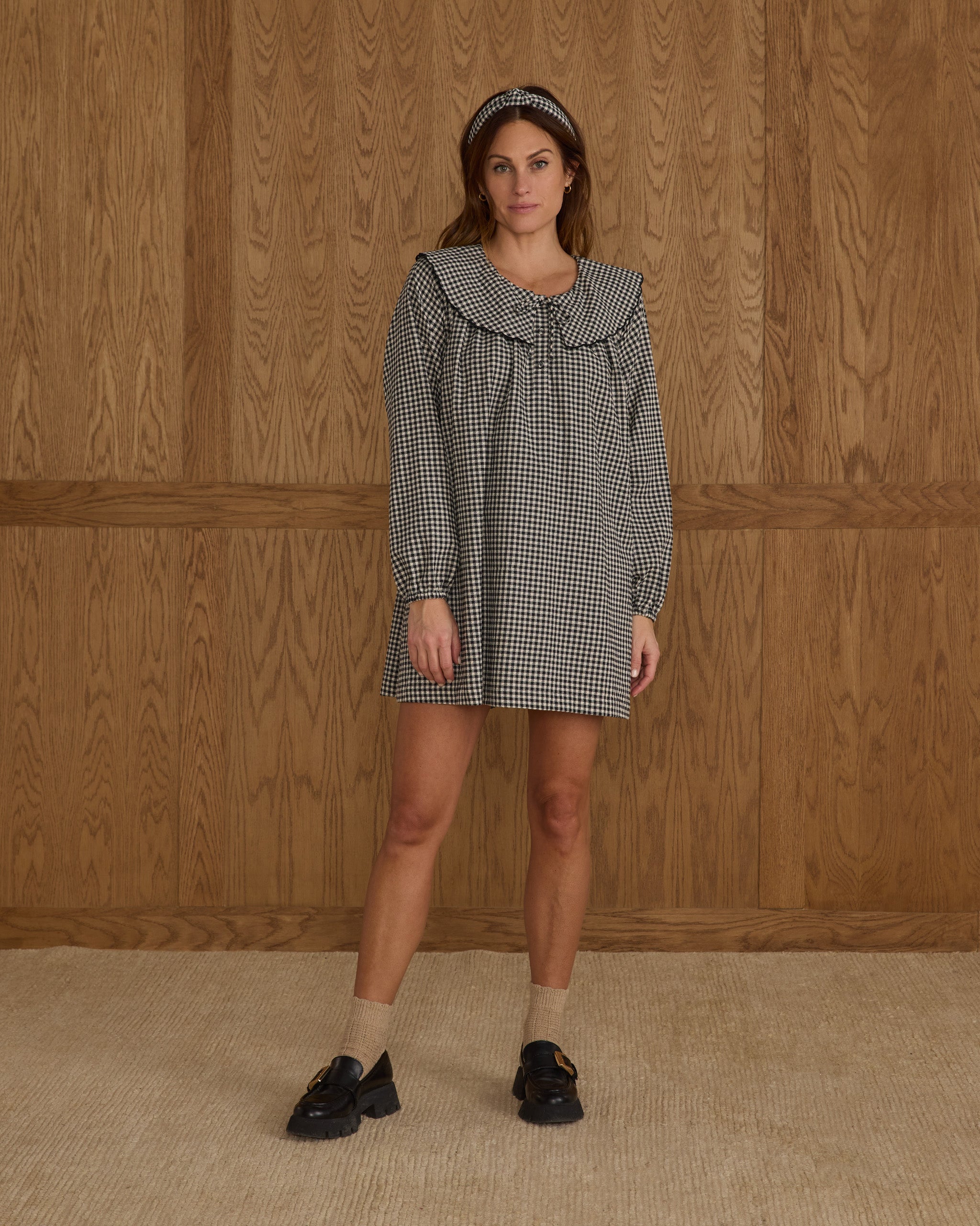 Mini Dress | Black Gingham - Rylee + Cru | Kids Clothes | Trendy Baby Clothes | Modern Infant Outfits |