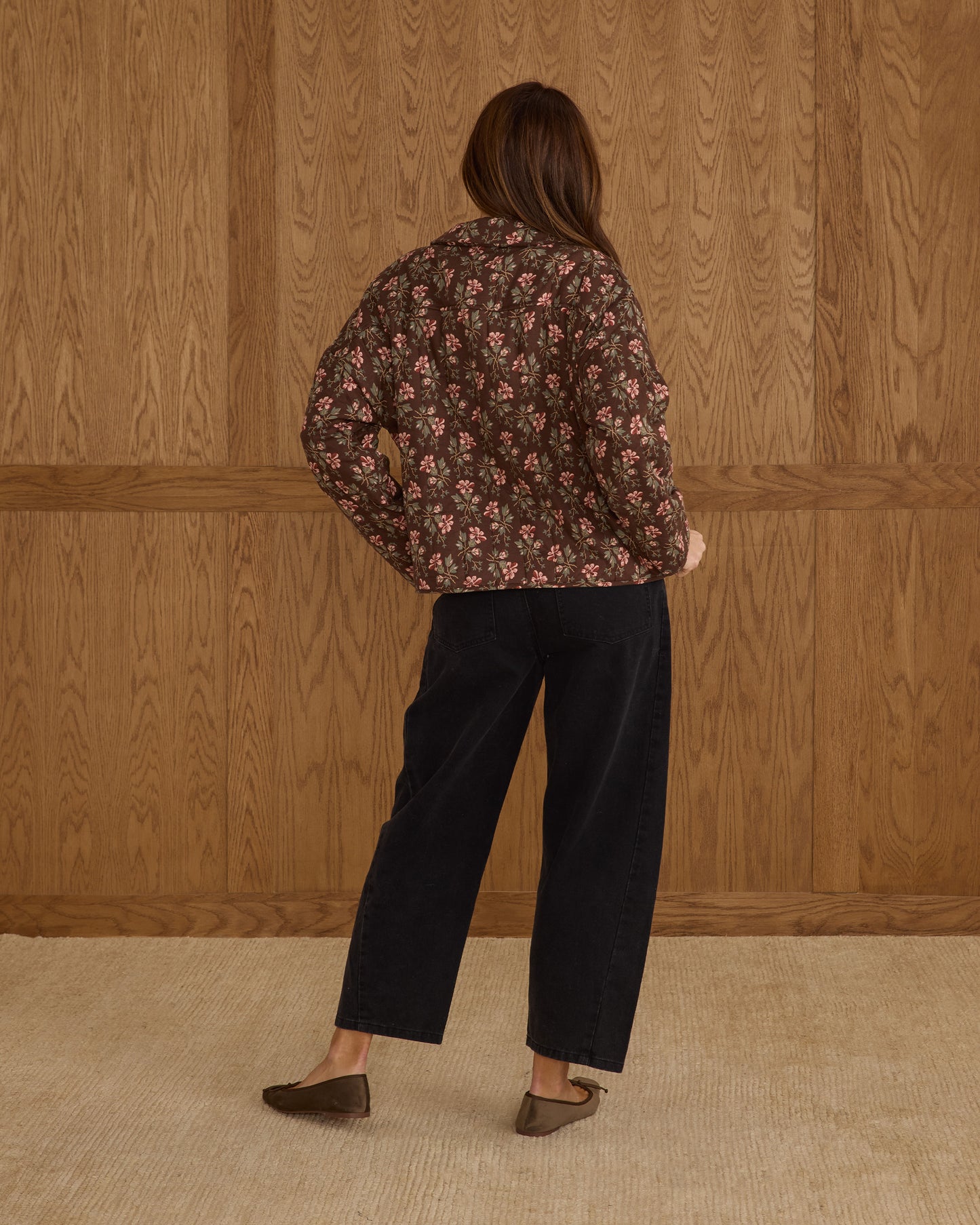 Quilted Collar Jacket | Winter Floral - Rylee + Cru | Kids Clothes | Trendy Baby Clothes | Modern Infant Outfits |