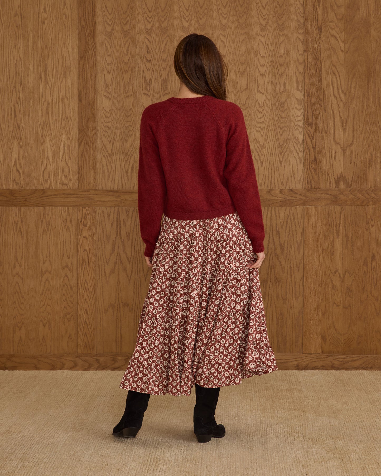 Ruffle Tiered Midi Skirt | Ruby Fleur - Rylee + Cru | Kids Clothes | Trendy Baby Clothes | Modern Infant Outfits |