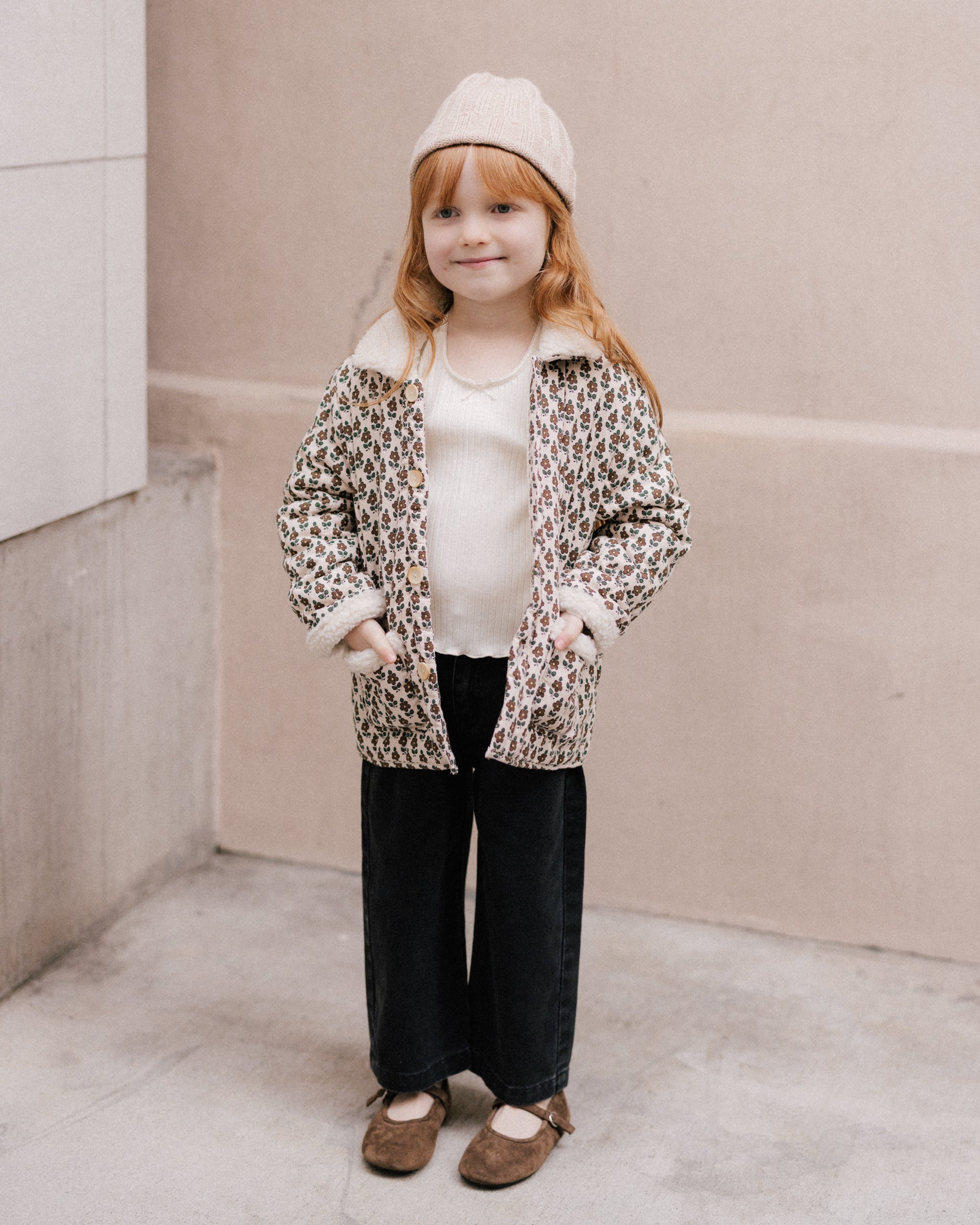 Quilted Coat || Harvest Floral - Rylee + Cru | Kids Clothes | Trendy Baby Clothes | Modern Infant Outfits |