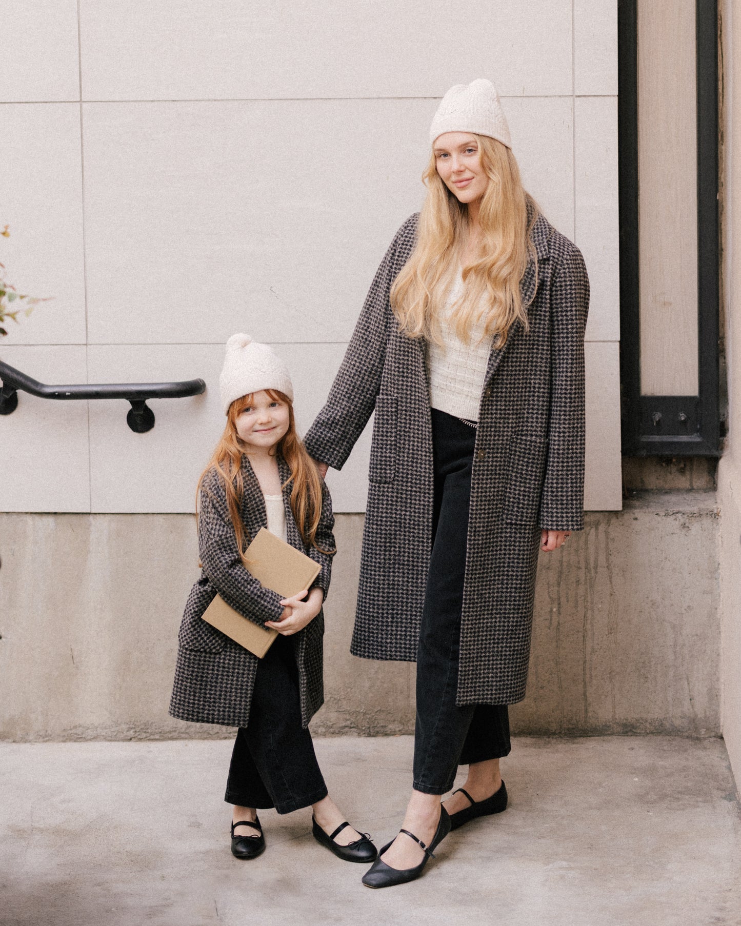 Longline Coat | Micro Check - Rylee + Cru | Kids Clothes | Trendy Baby Clothes | Modern Infant Outfits |