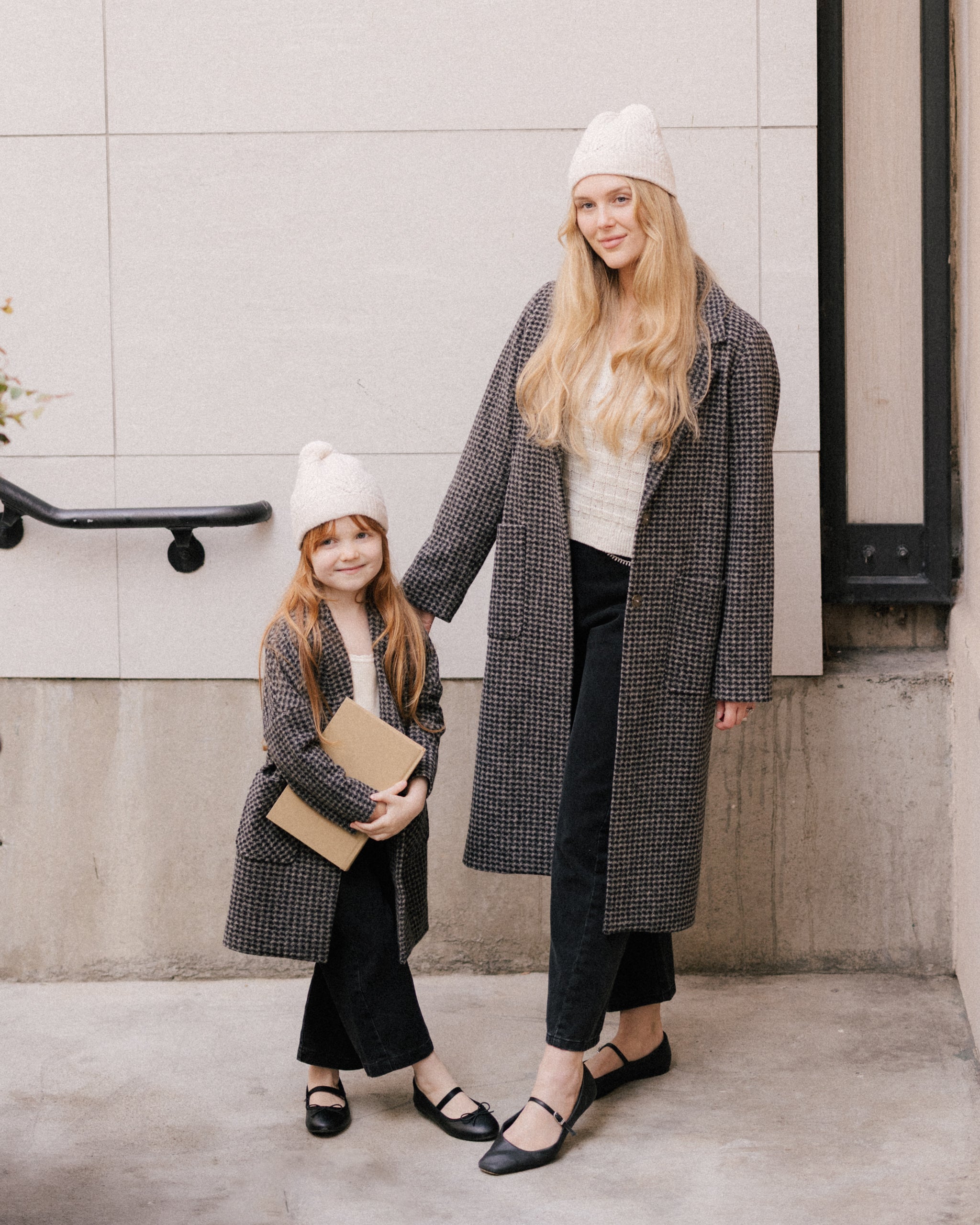 Longline Coat | Micro Check - Rylee + Cru | Kids Clothes | Trendy Baby Clothes | Modern Infant Outfits |