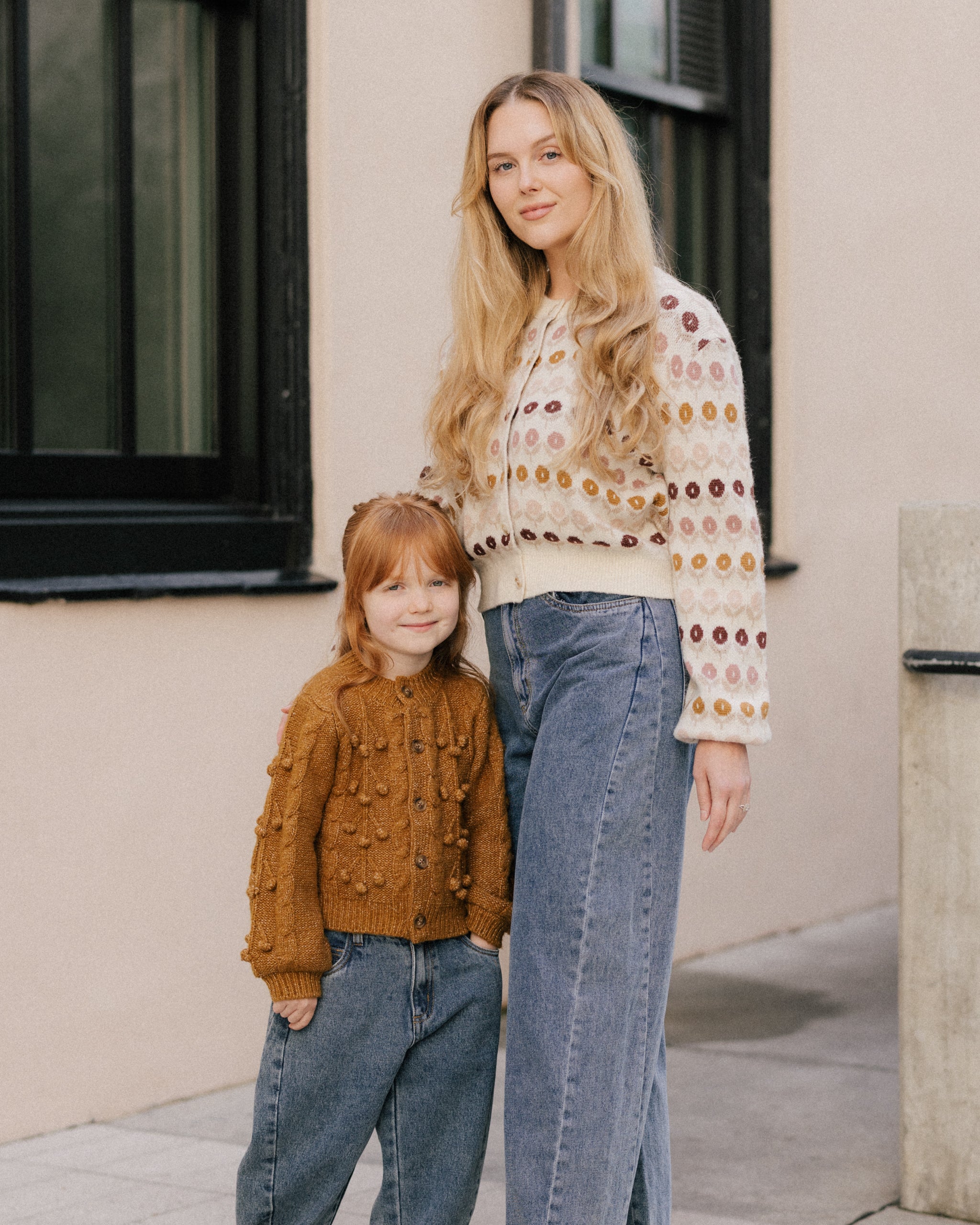 Cheyenne Cardigan | Floral Jacquard - Rylee + Cru | Kids Clothes | Trendy Baby Clothes | Modern Infant Outfits |