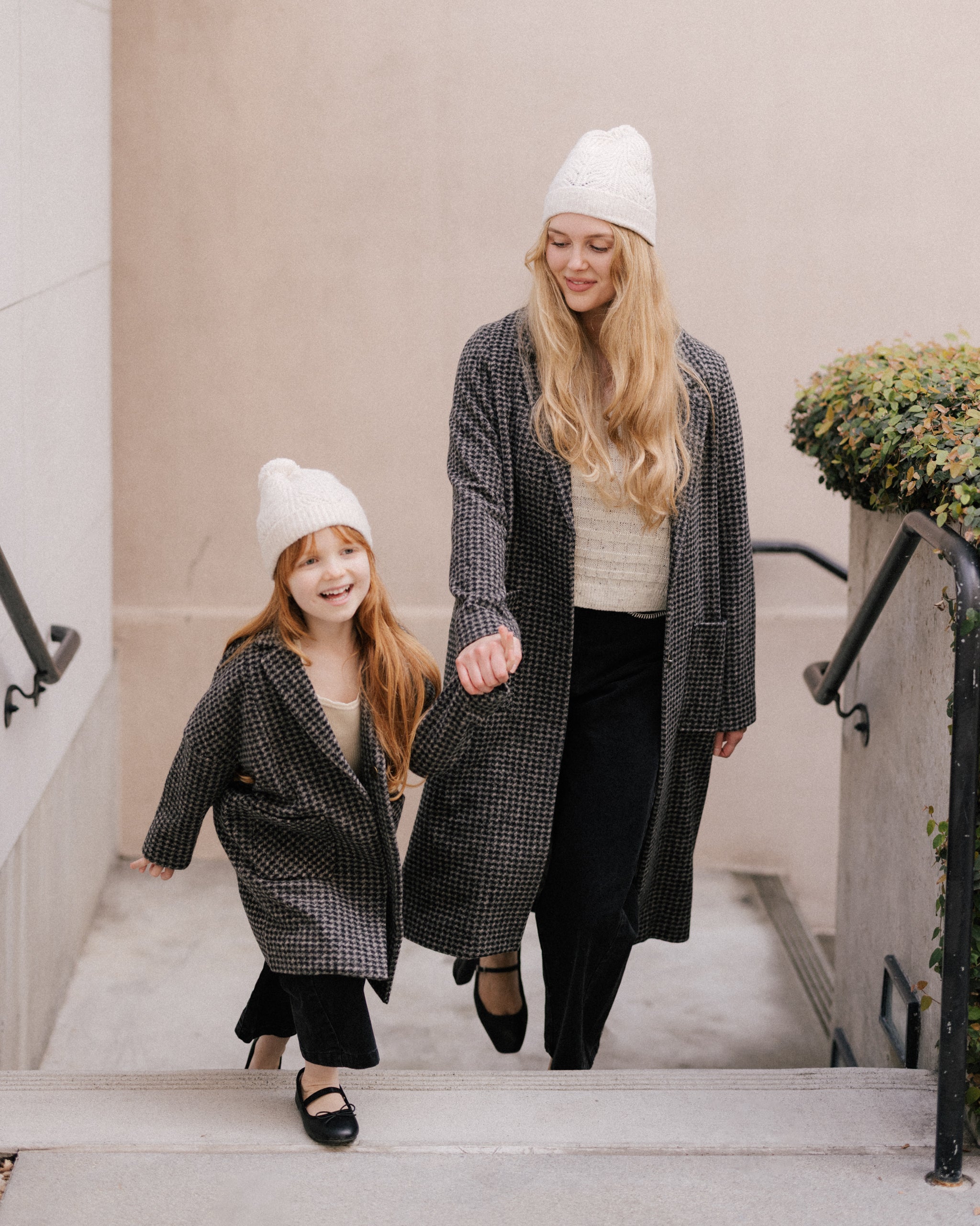 Longline Coat | Micro Check - Rylee + Cru | Kids Clothes | Trendy Baby Clothes | Modern Infant Outfits |