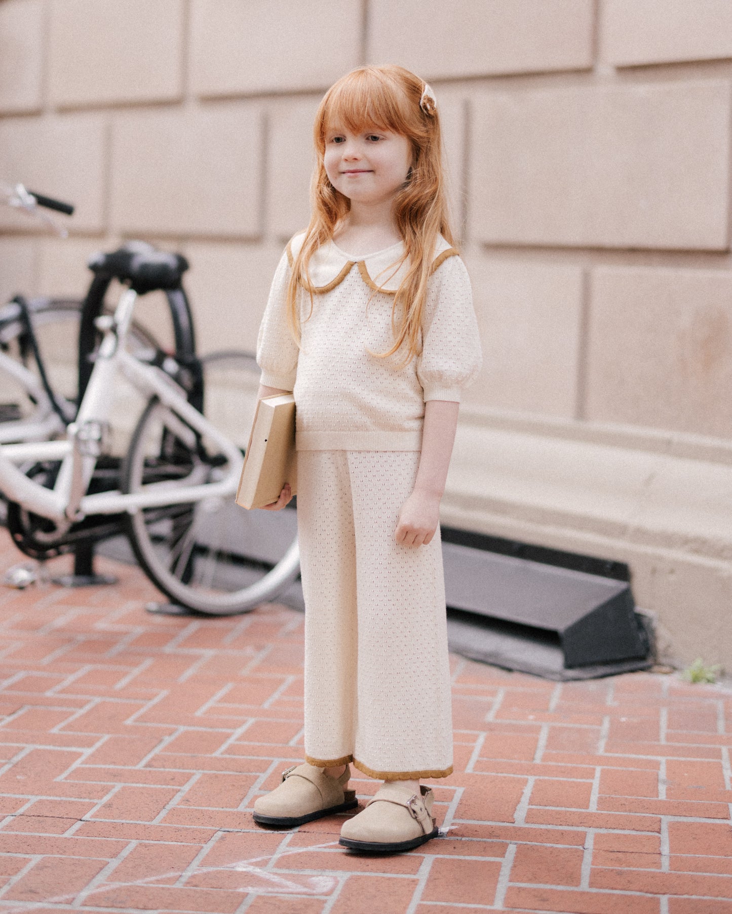 Pointelle Collared Top || Natural - Rylee + Cru | Kids Clothes | Trendy Baby Clothes | Modern Infant Outfits |