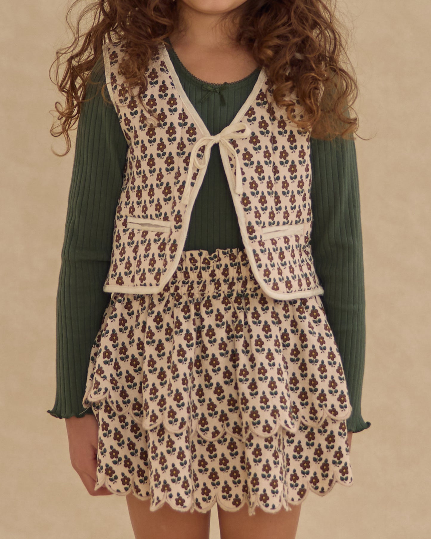 Rose Mini Skirt || Harvest Floral - Rylee + Cru | Kids Clothes | Trendy Baby Clothes | Modern Infant Outfits |