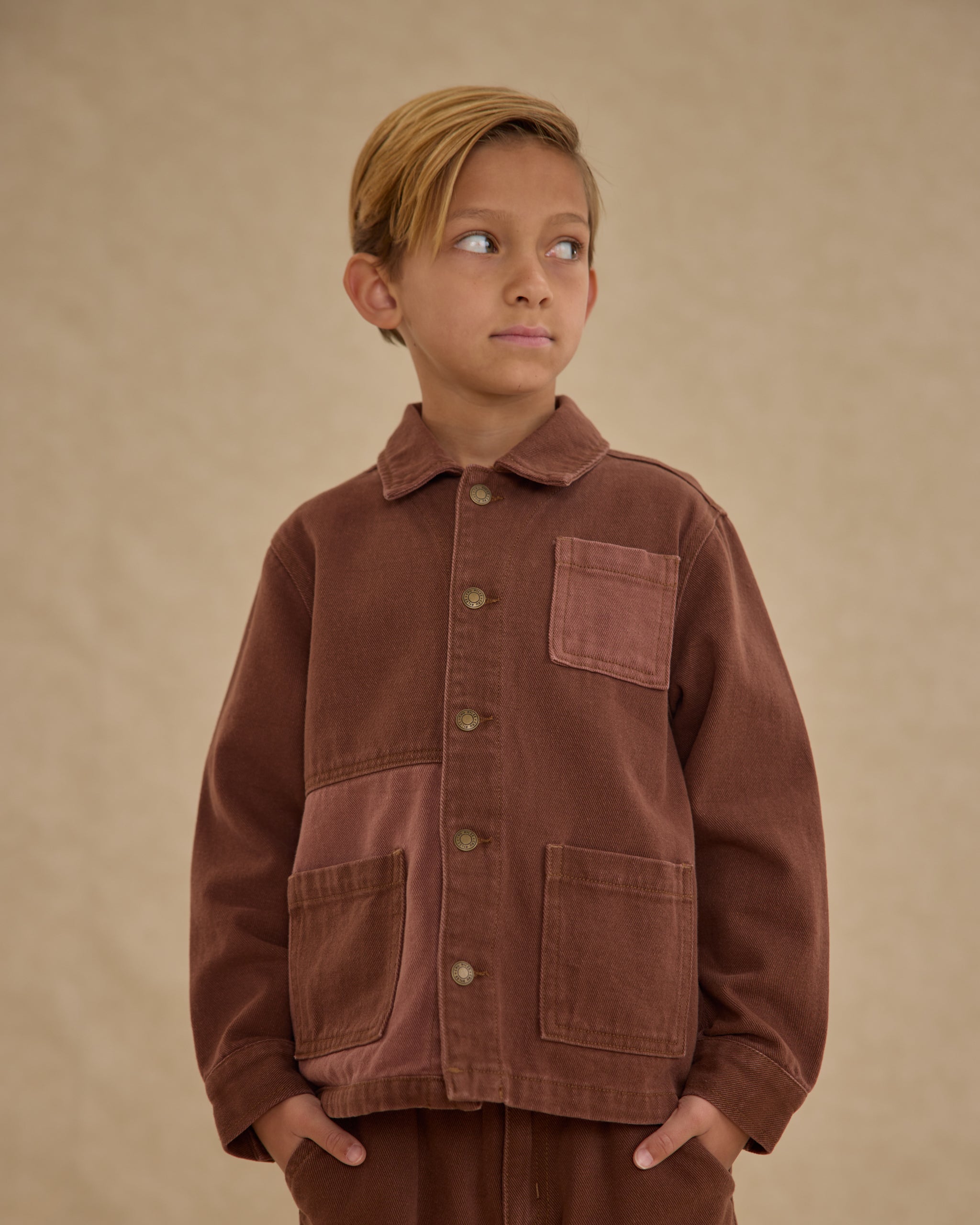 Denim Jacket || Brown - Rylee + Cru | Kids Clothes | Trendy Baby Clothes | Modern Infant Outfits |