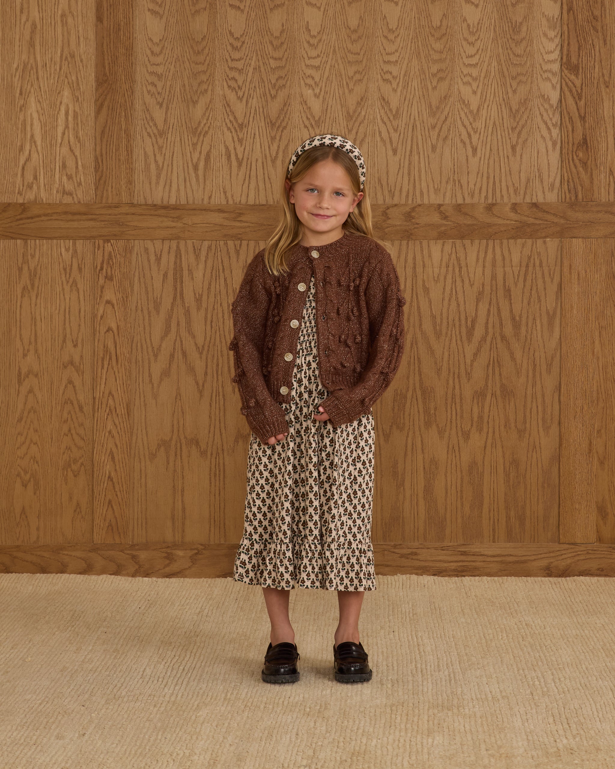 Bobble Cardigan || Brown - Rylee + Cru | Kids Clothes | Trendy Baby Clothes | Modern Infant Outfits |