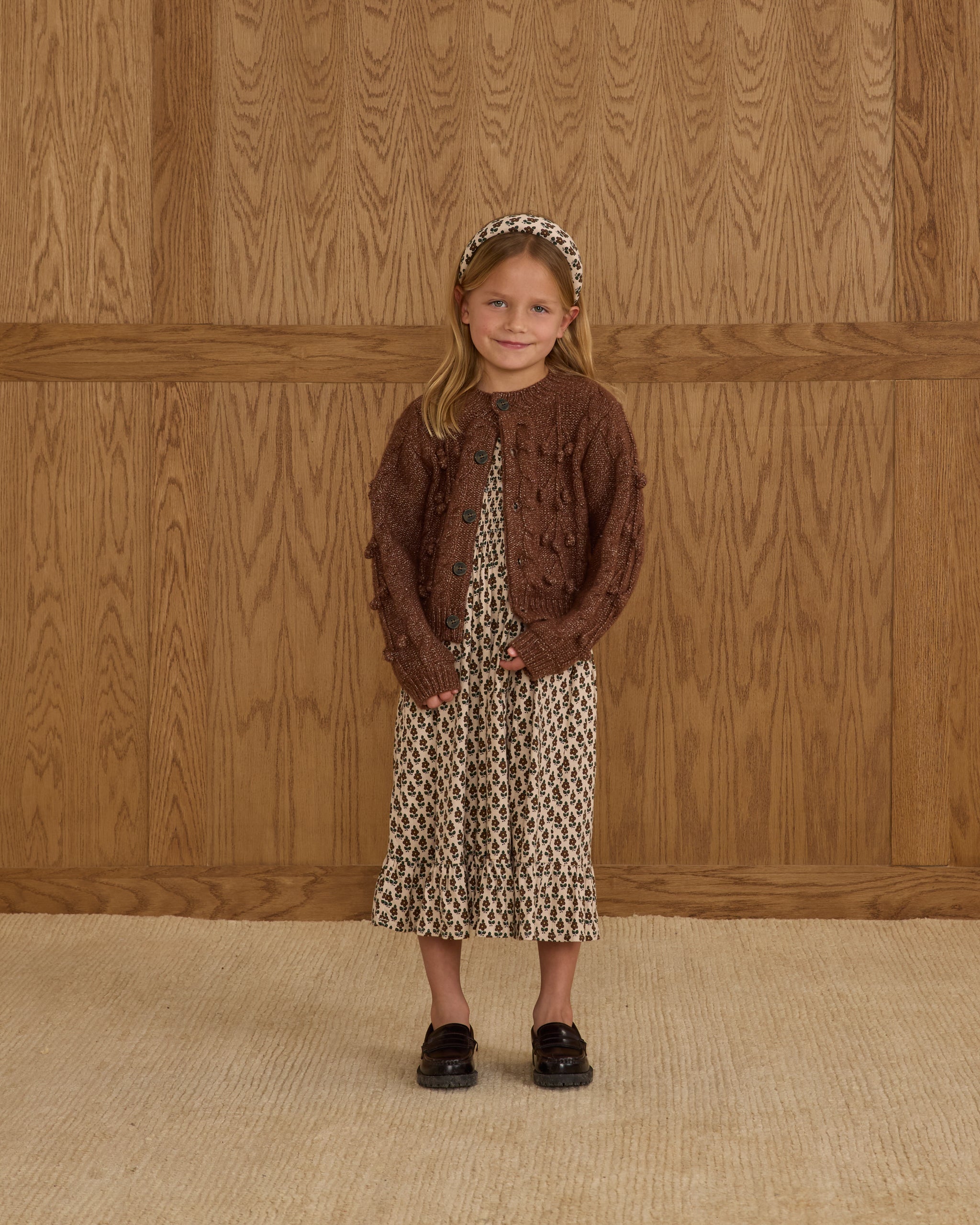 Bobble Cardigan || Brown - Rylee + Cru | Kids Clothes | Trendy Baby Clothes | Modern Infant Outfits |