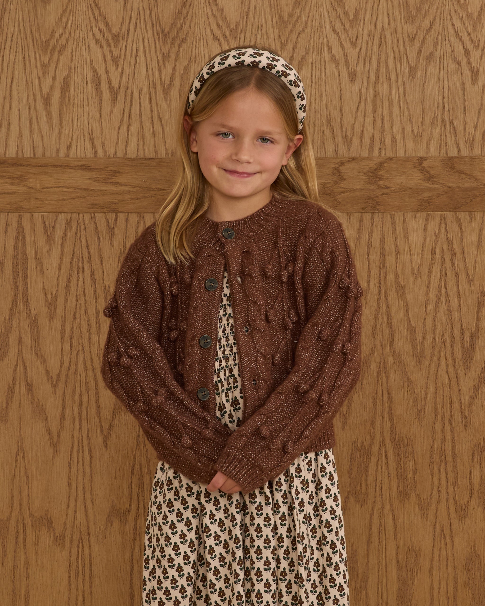 Bobble Cardigan || Brown - Rylee + Cru | Kids Clothes | Trendy Baby Clothes | Modern Infant Outfits |