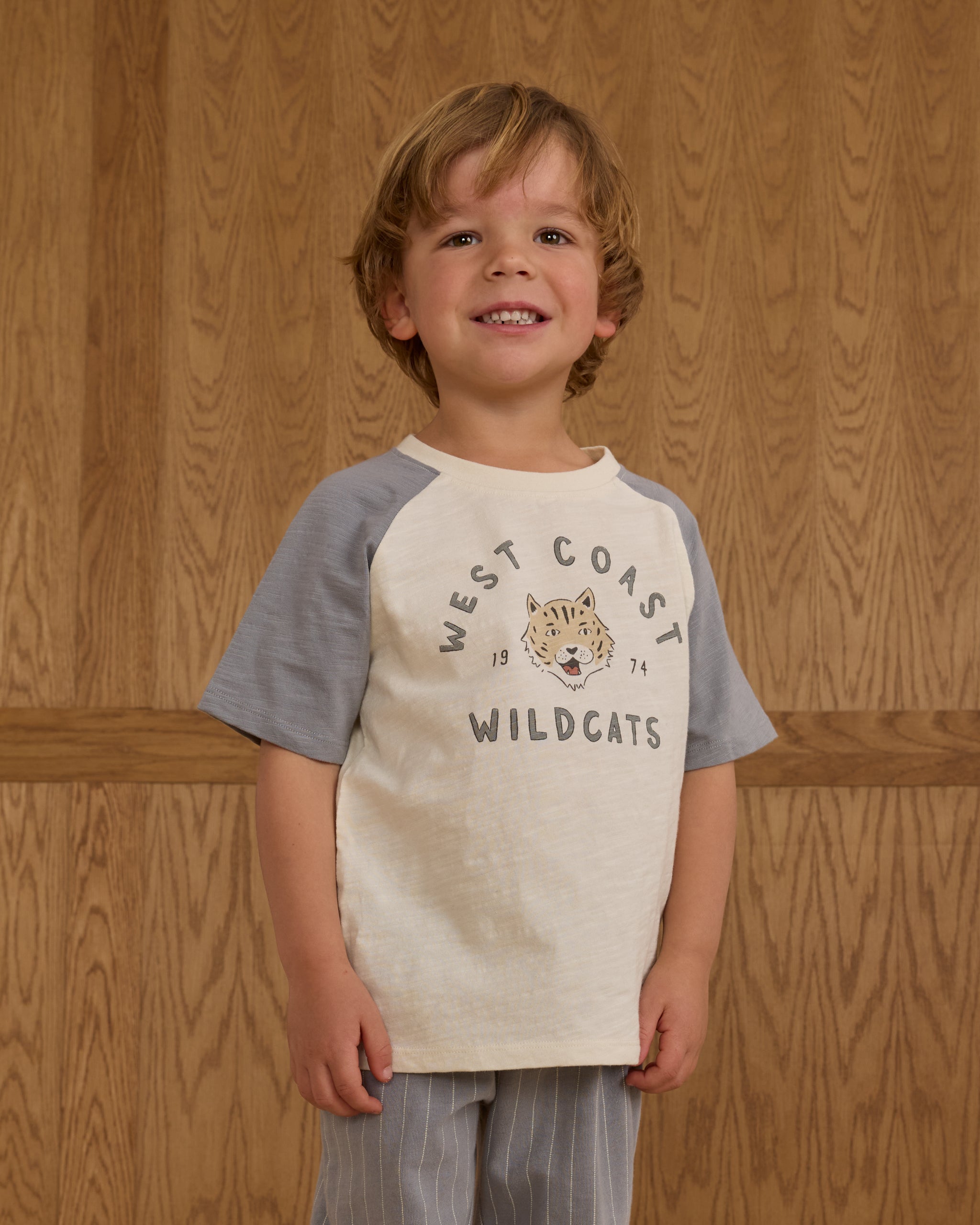 Raglan Short Sleeve Tee || Wildcats - Rylee + Cru | Kids Clothes | Trendy Baby Clothes | Modern Infant Outfits |