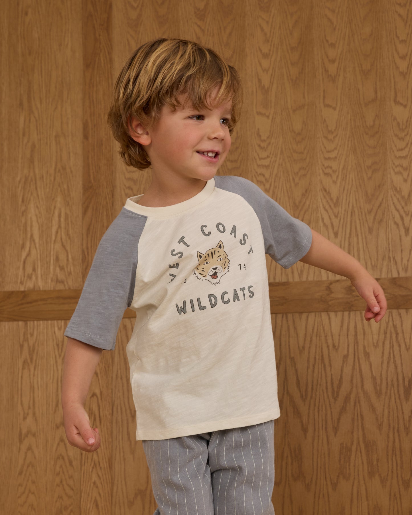 Raglan Short Sleeve Tee || Wildcats - Rylee + Cru | Kids Clothes | Trendy Baby Clothes | Modern Infant Outfits |