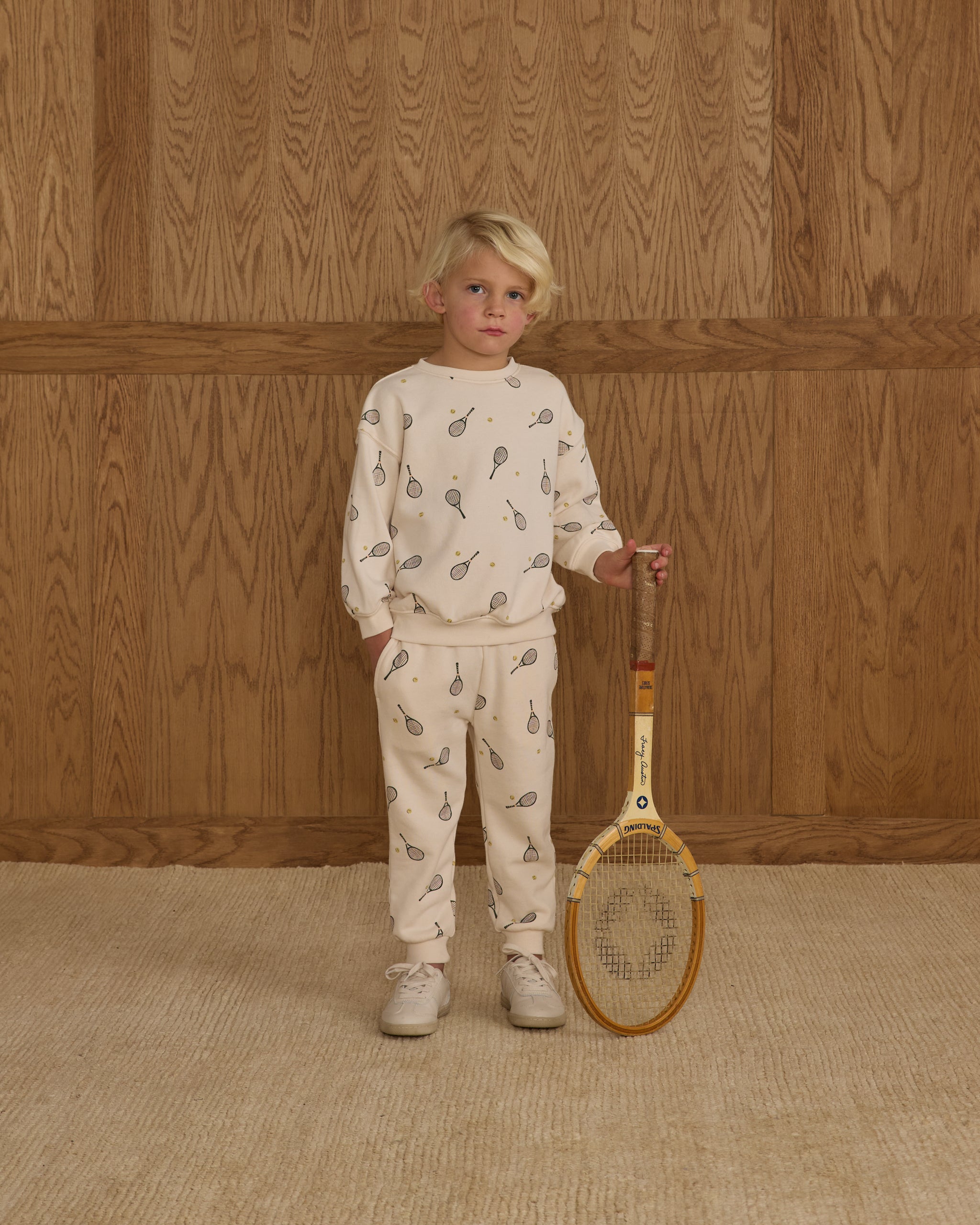 Relaxed Sweatshirt || Tennis - Rylee + Cru | Kids Clothes | Trendy Baby Clothes | Modern Infant Outfits |