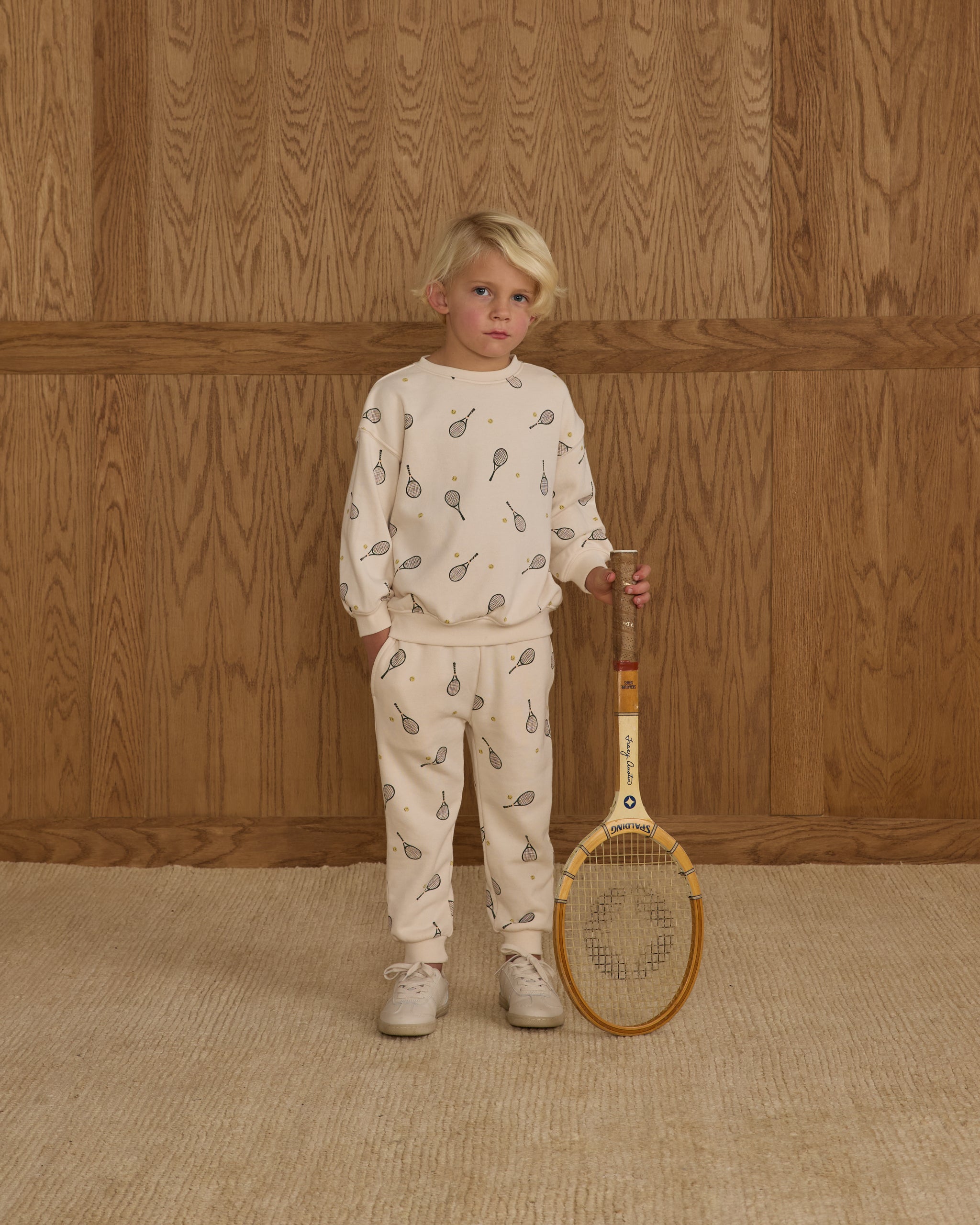 Relaxed Sweatshirt || Tennis - Rylee + Cru | Kids Clothes | Trendy Baby Clothes | Modern Infant Outfits |