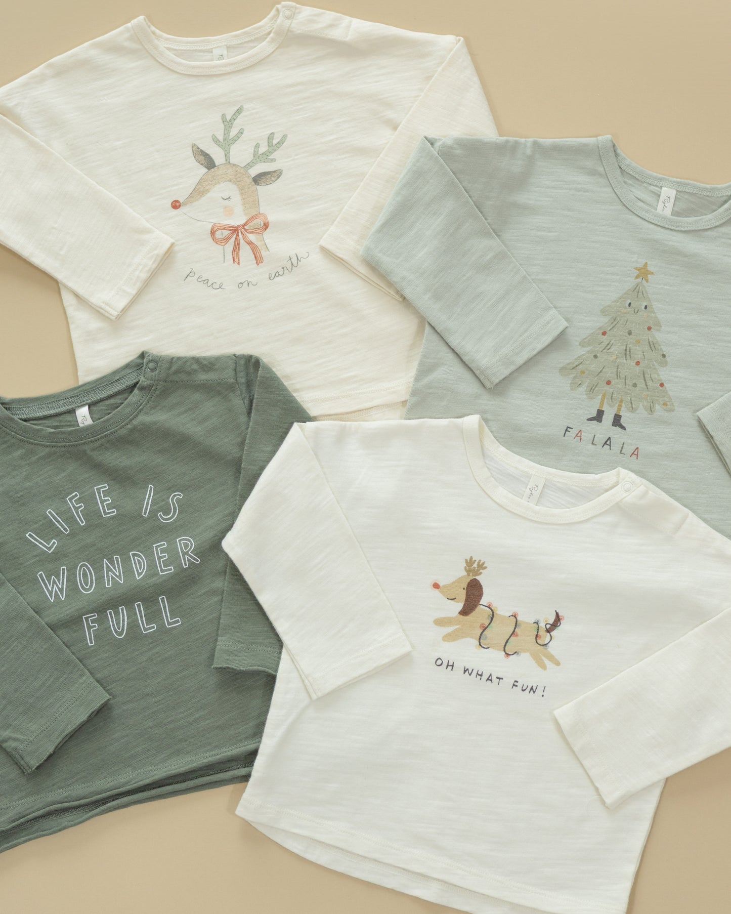 Long Sleeve Tee || Christmas Tree - Rylee + Cru | Kids Clothes | Trendy Baby Clothes | Modern Infant Outfits |