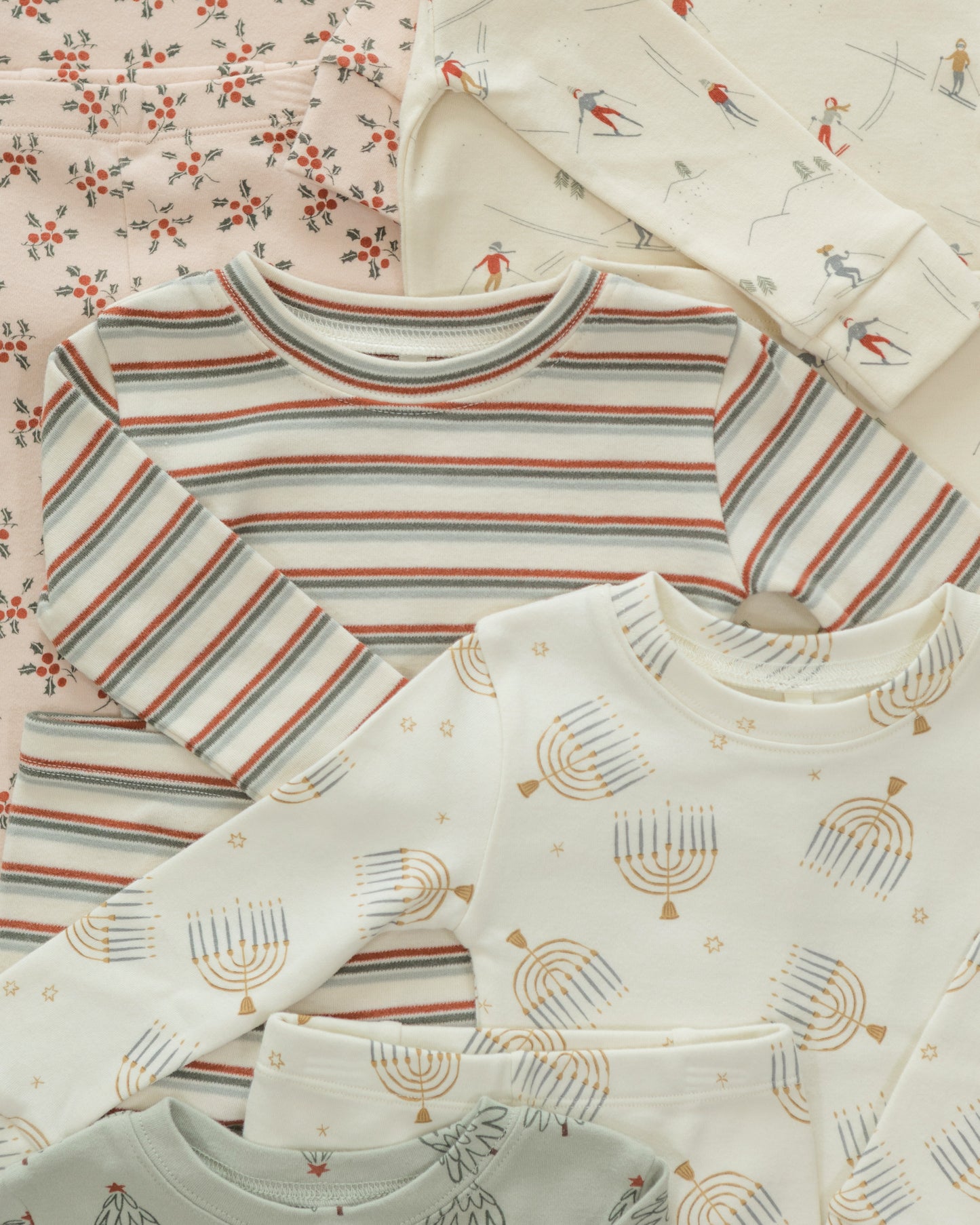 Organic Long Sleeve Pajama Set || Hanukkah - Rylee + Cru | Kids Clothes | Trendy Baby Clothes | Modern Infant Outfits |