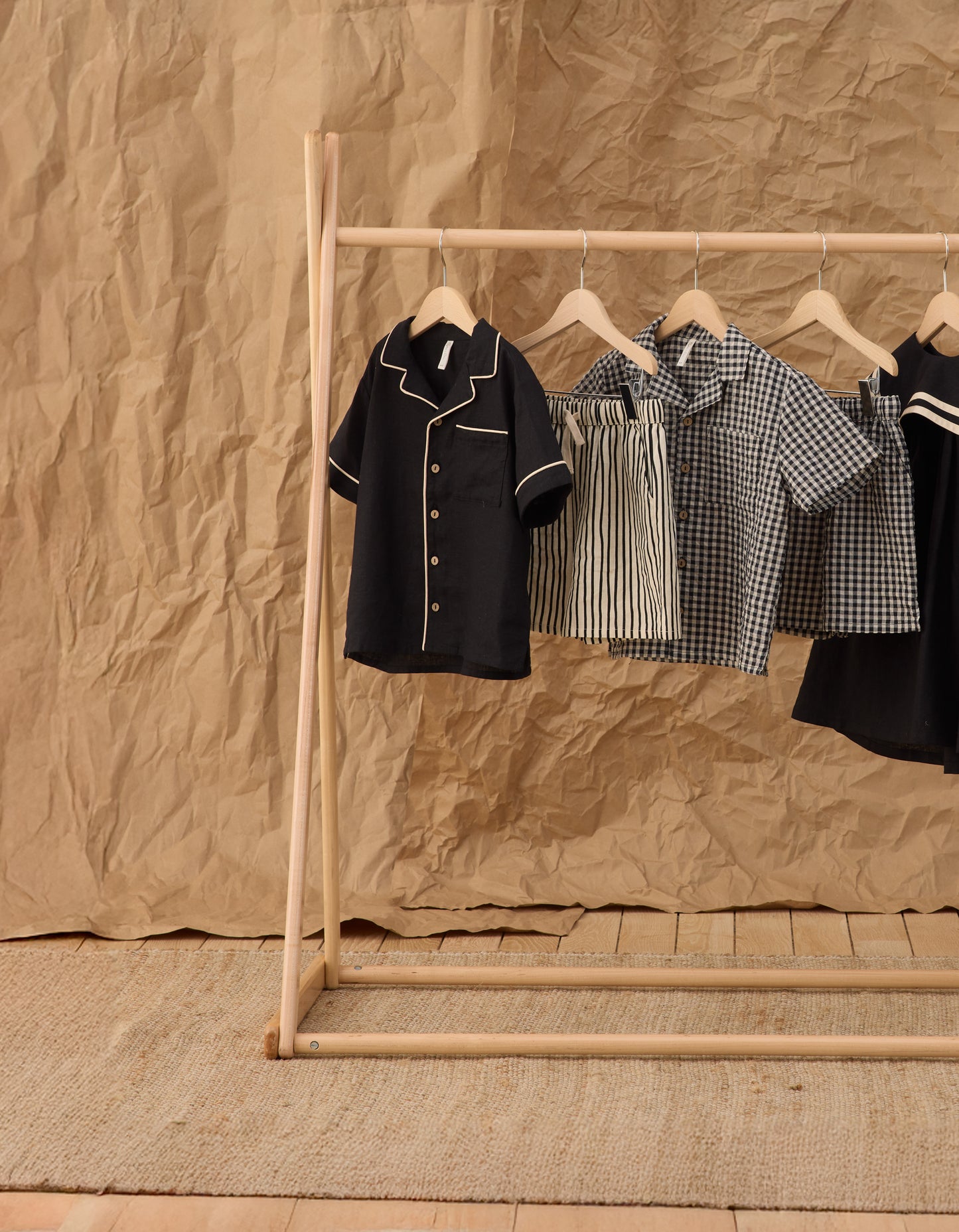 Lapel Collared Shirt Black - Rylee + Cru | Kids Clothes | Trendy Baby Clothes | Modern Infant Outfits |