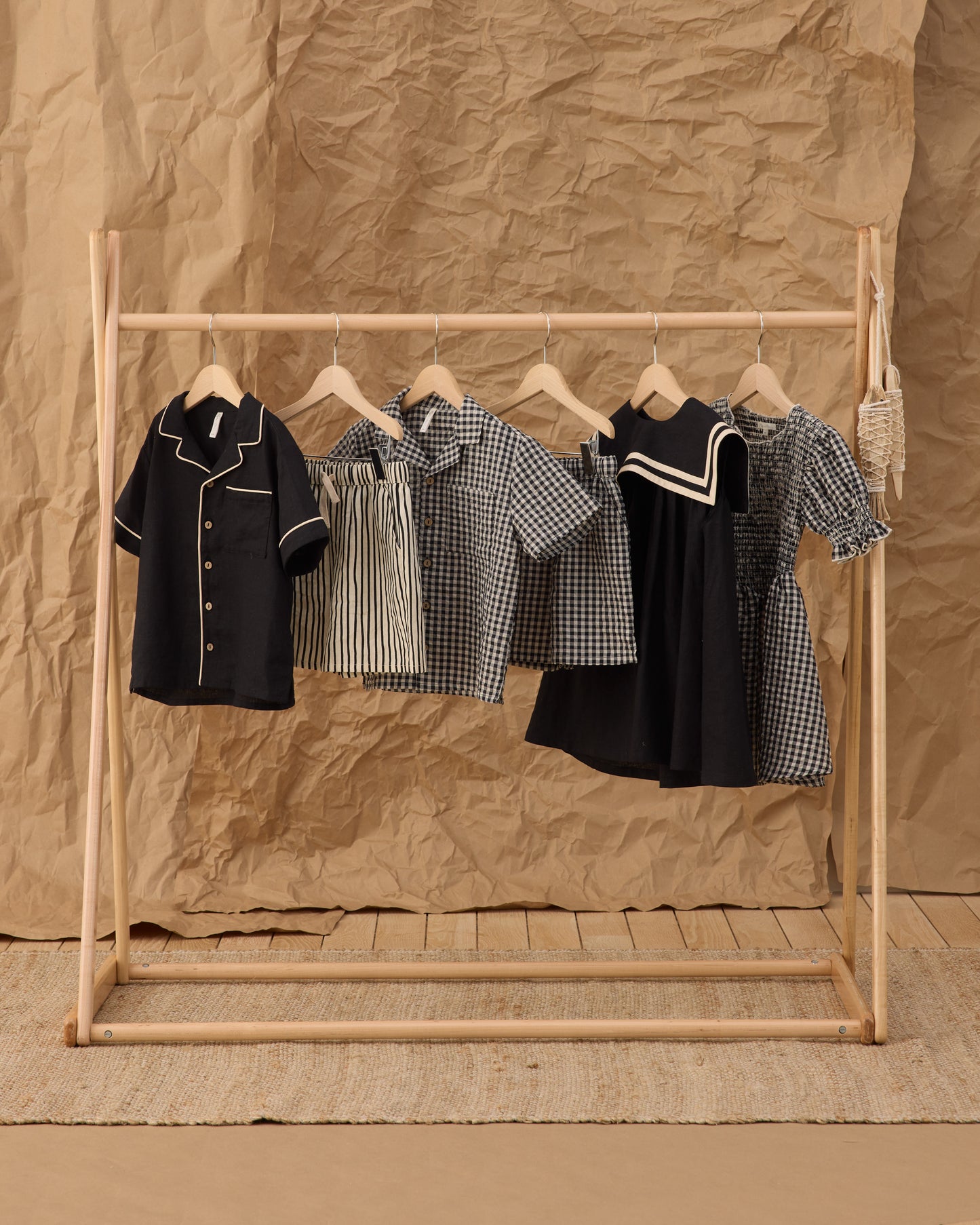 Louise Dress Black Check - Rylee + Cru | Kids Clothes | Trendy Baby Clothes | Modern Infant Outfits |