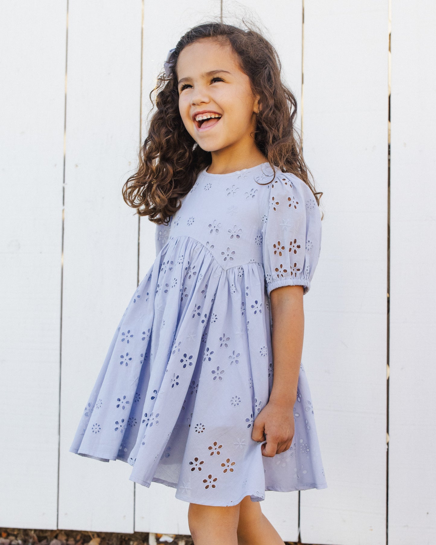 Rose Dress Periwinkle - Rylee + Cru | Kids Clothes | Trendy Baby Clothes | Modern Infant Outfits |