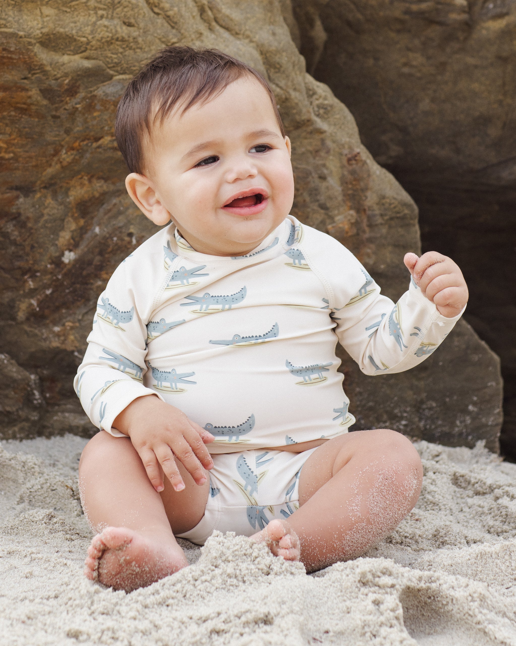 Boys Rashguard Set Alligators - Rylee + Cru | Kids Clothes | Trendy Baby Clothes | Modern Infant Outfits |