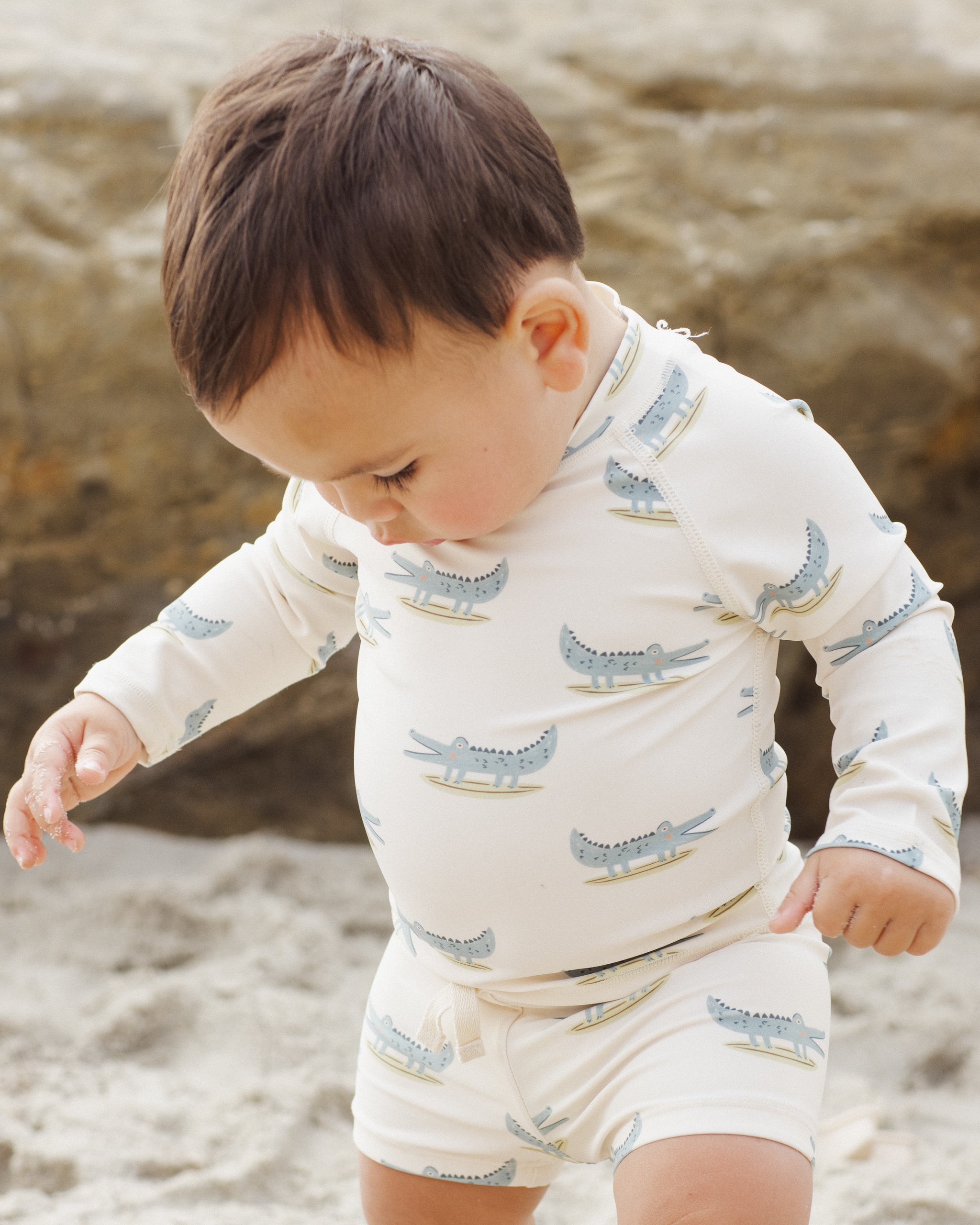 Boys Rashguard Set Alligators - Rylee + Cru | Kids Clothes | Trendy Baby Clothes | Modern Infant Outfits |