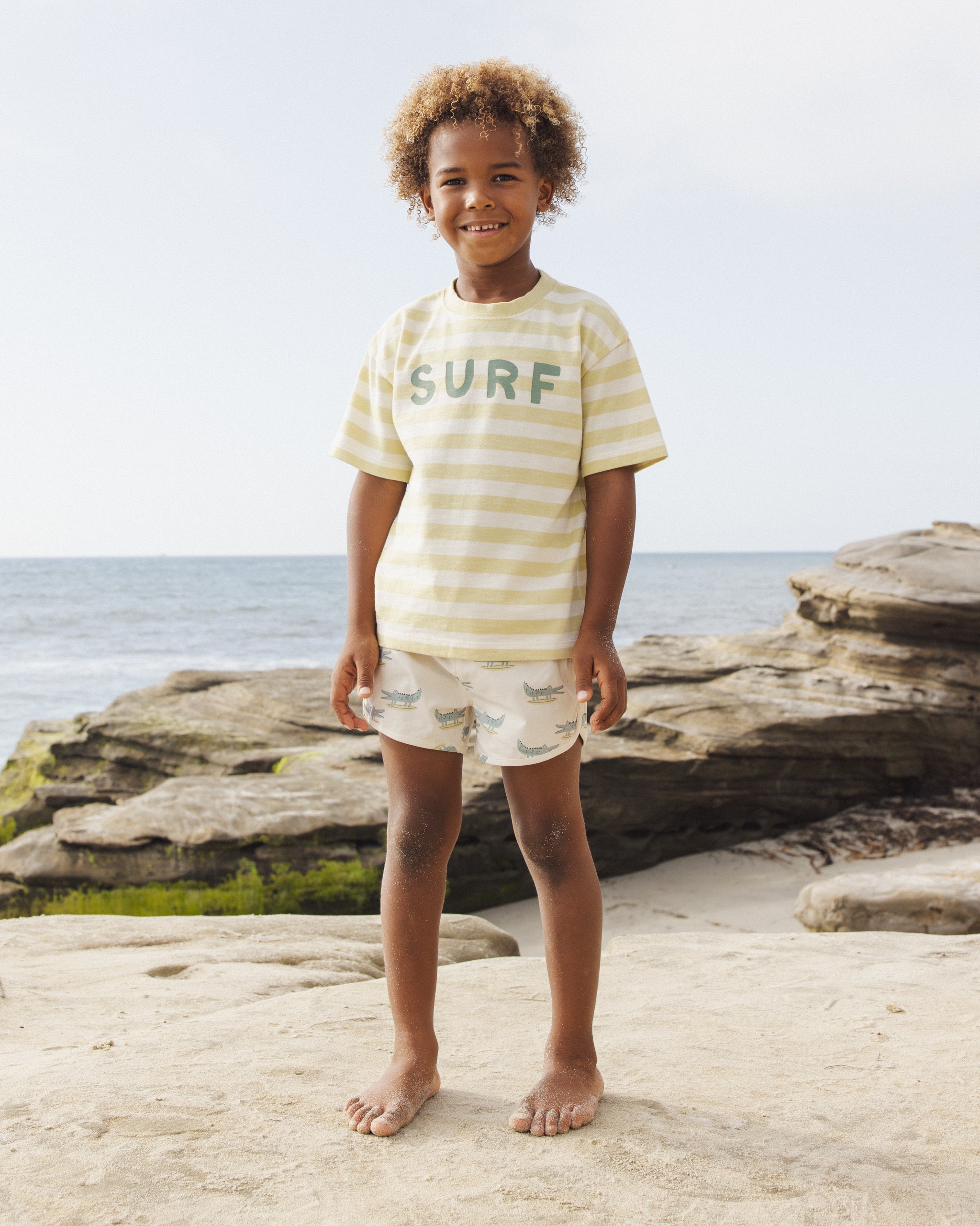 Relaxed Tee Surf - Rylee + Cru | Kids Clothes | Trendy Baby Clothes | Modern Infant Outfits |