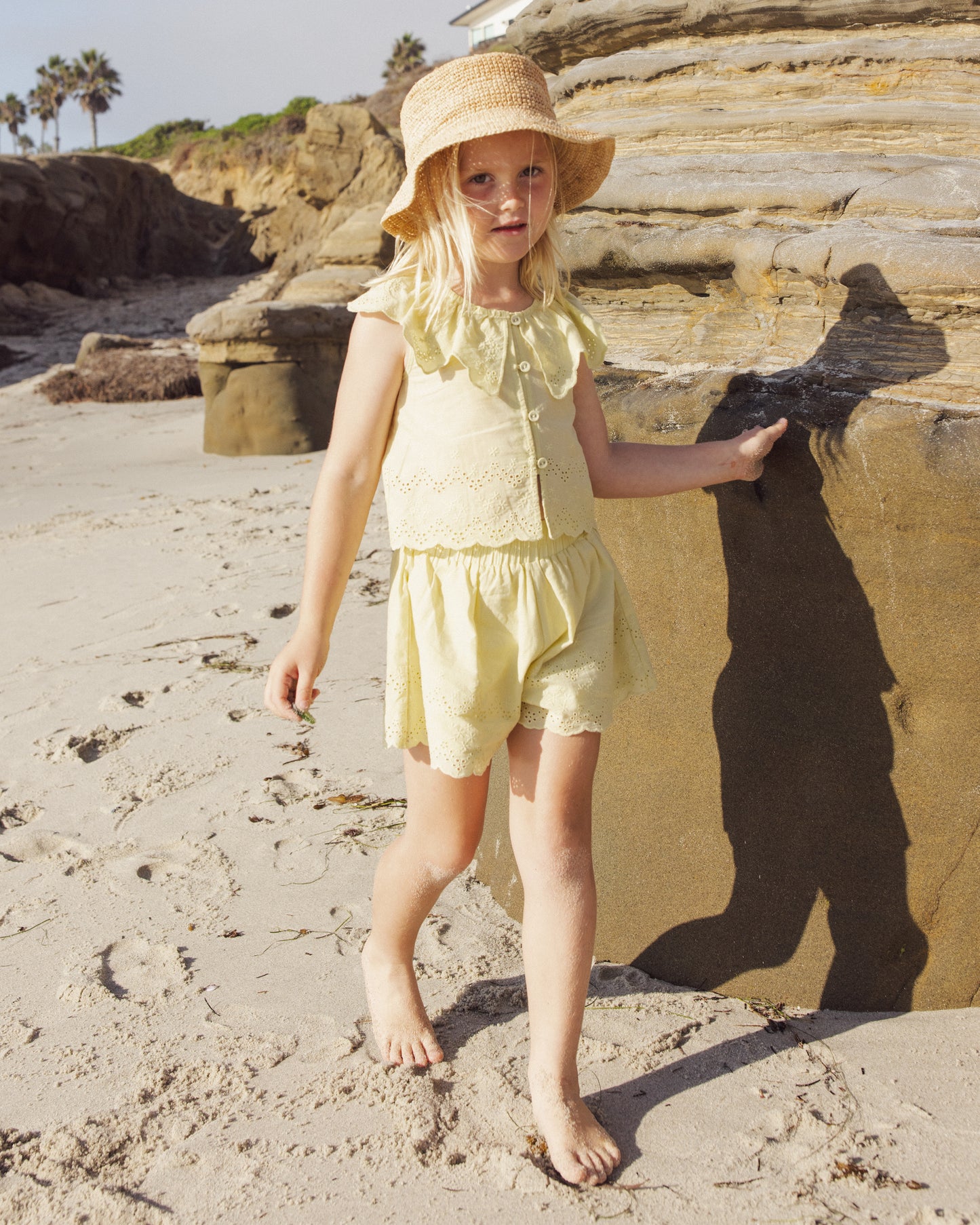 Remi Blouse Citron - Rylee + Cru | Kids Clothes | Trendy Baby Clothes | Modern Infant Outfits |