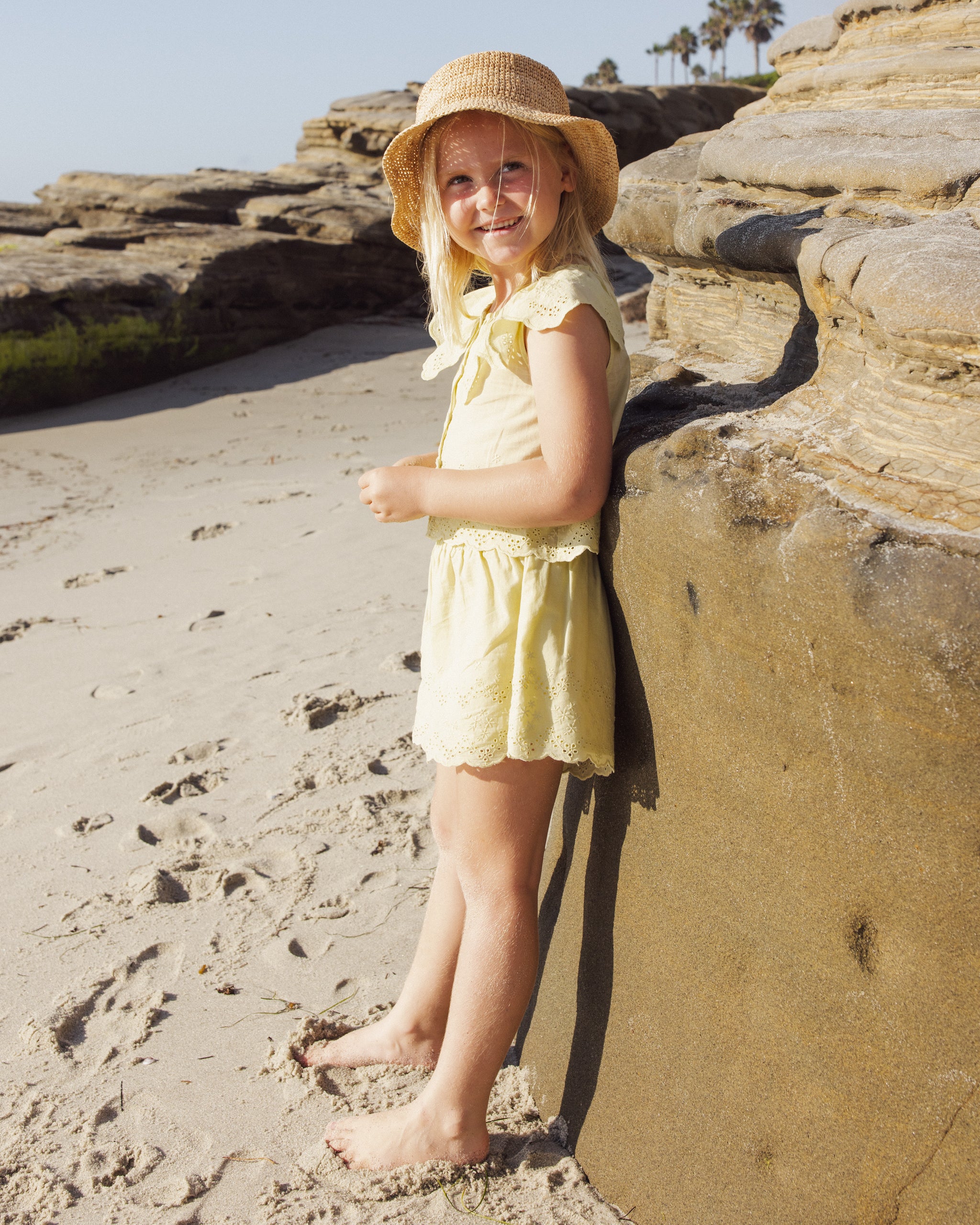 Remi Short Citron - Rylee + Cru | Kids Clothes | Trendy Baby Clothes | Modern Infant Outfits |