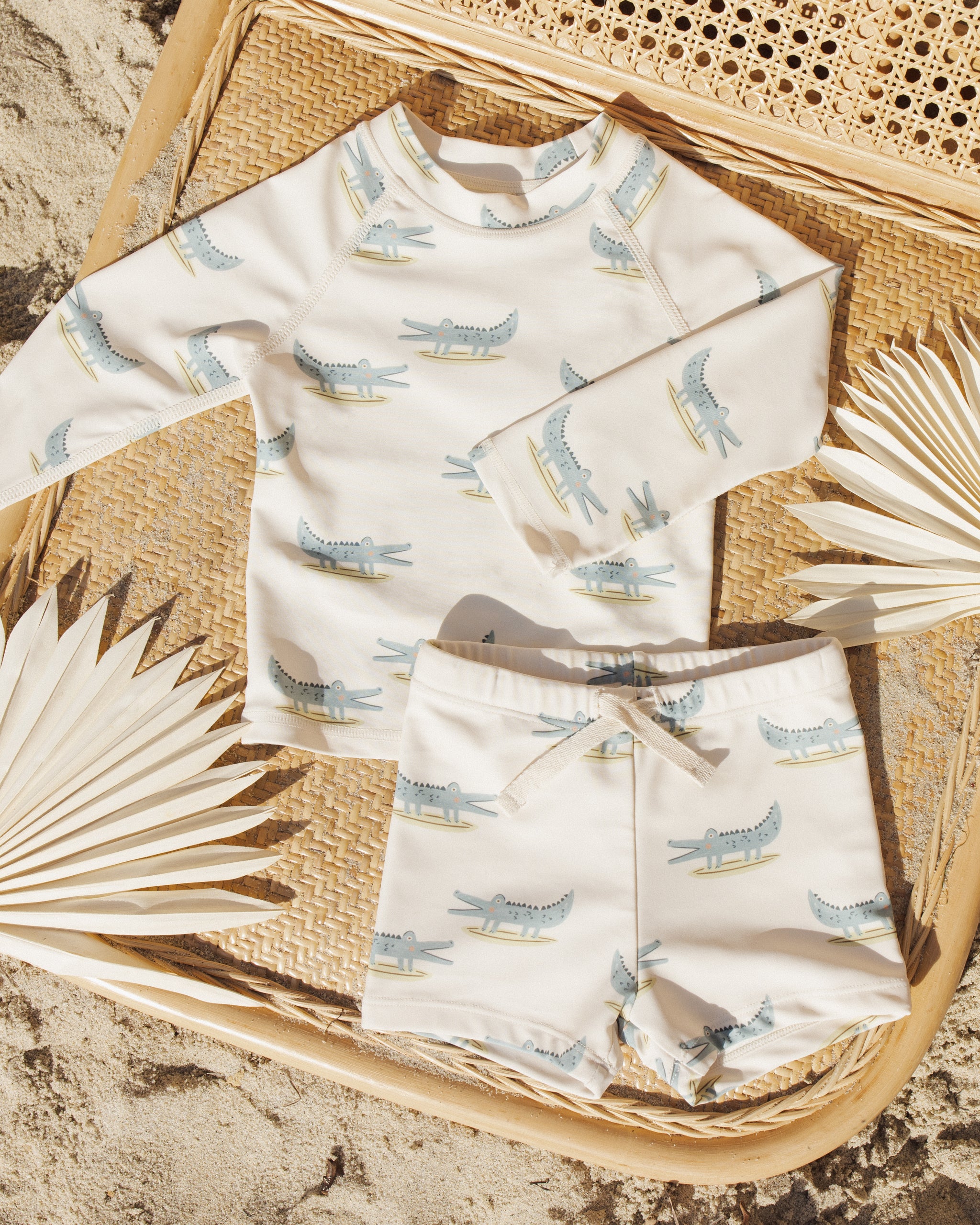 Boys Rashguard Set Alligators - Rylee + Cru | Kids Clothes | Trendy Baby Clothes | Modern Infant Outfits |