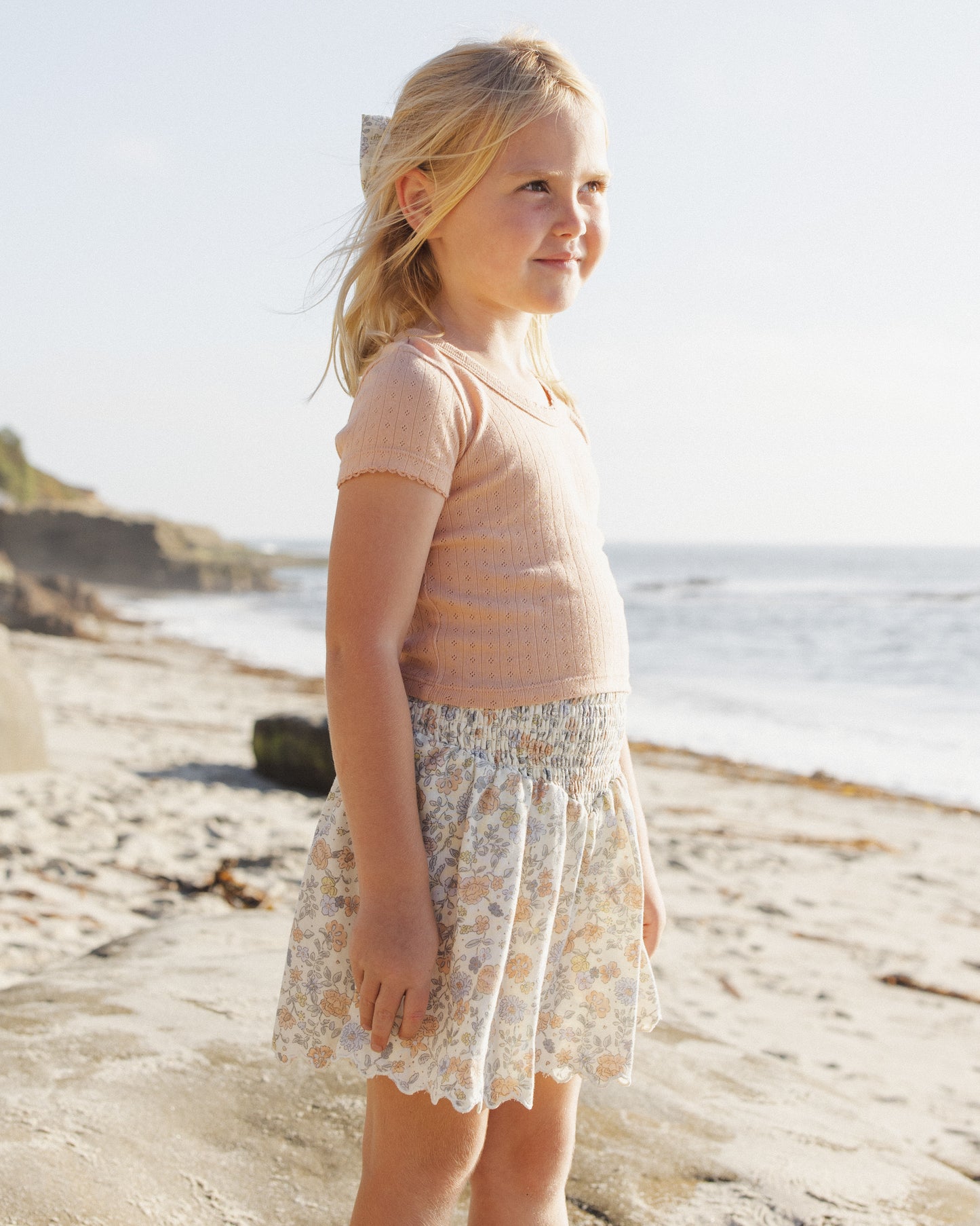 Smocked V Mini Skirt Bloom - Rylee + Cru | Kids Clothes | Trendy Baby Clothes | Modern Infant Outfits |
