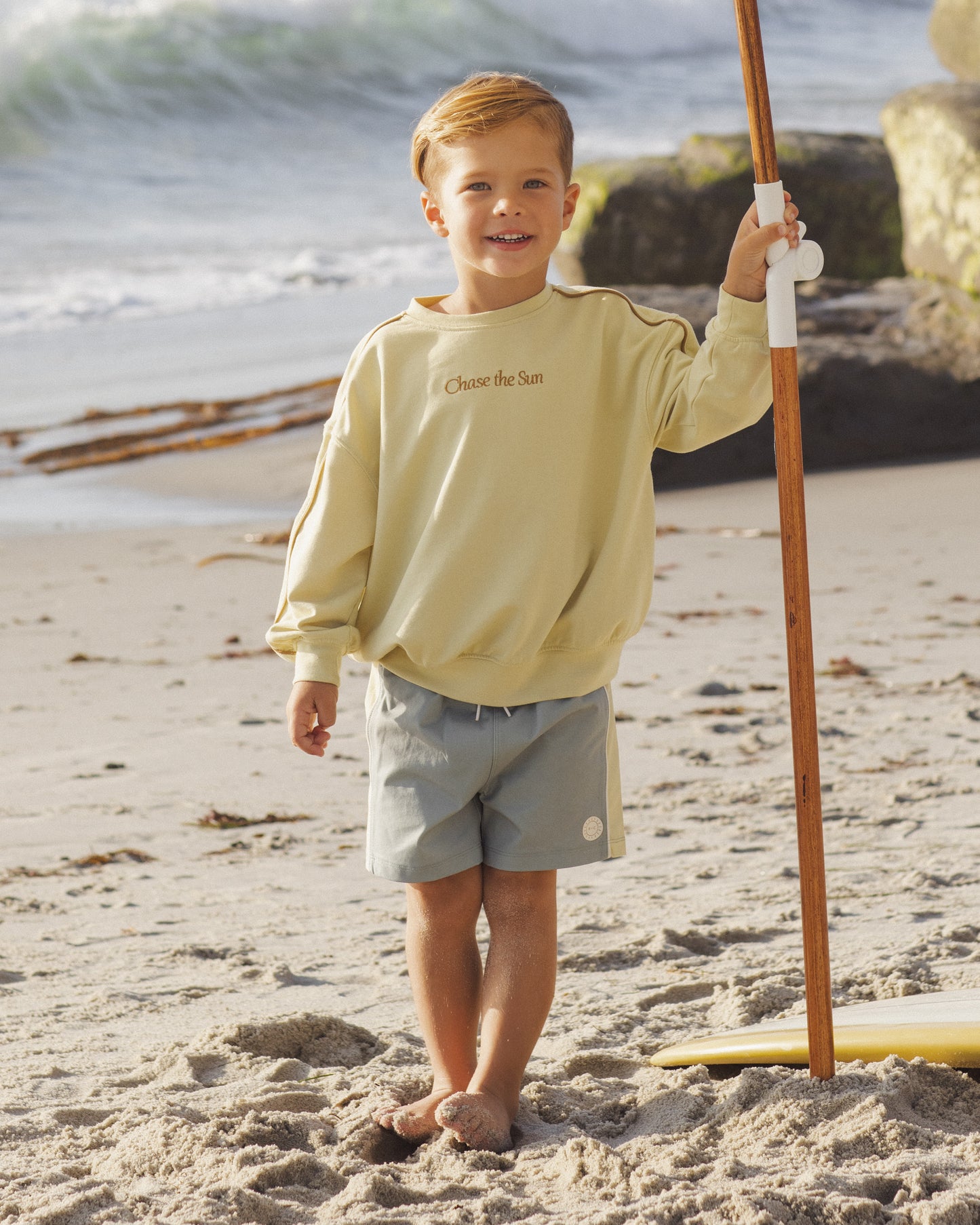 Paneled Boardshort Sea Green - Rylee + Cru | Kids Clothes | Trendy Baby Clothes | Modern Infant Outfits |