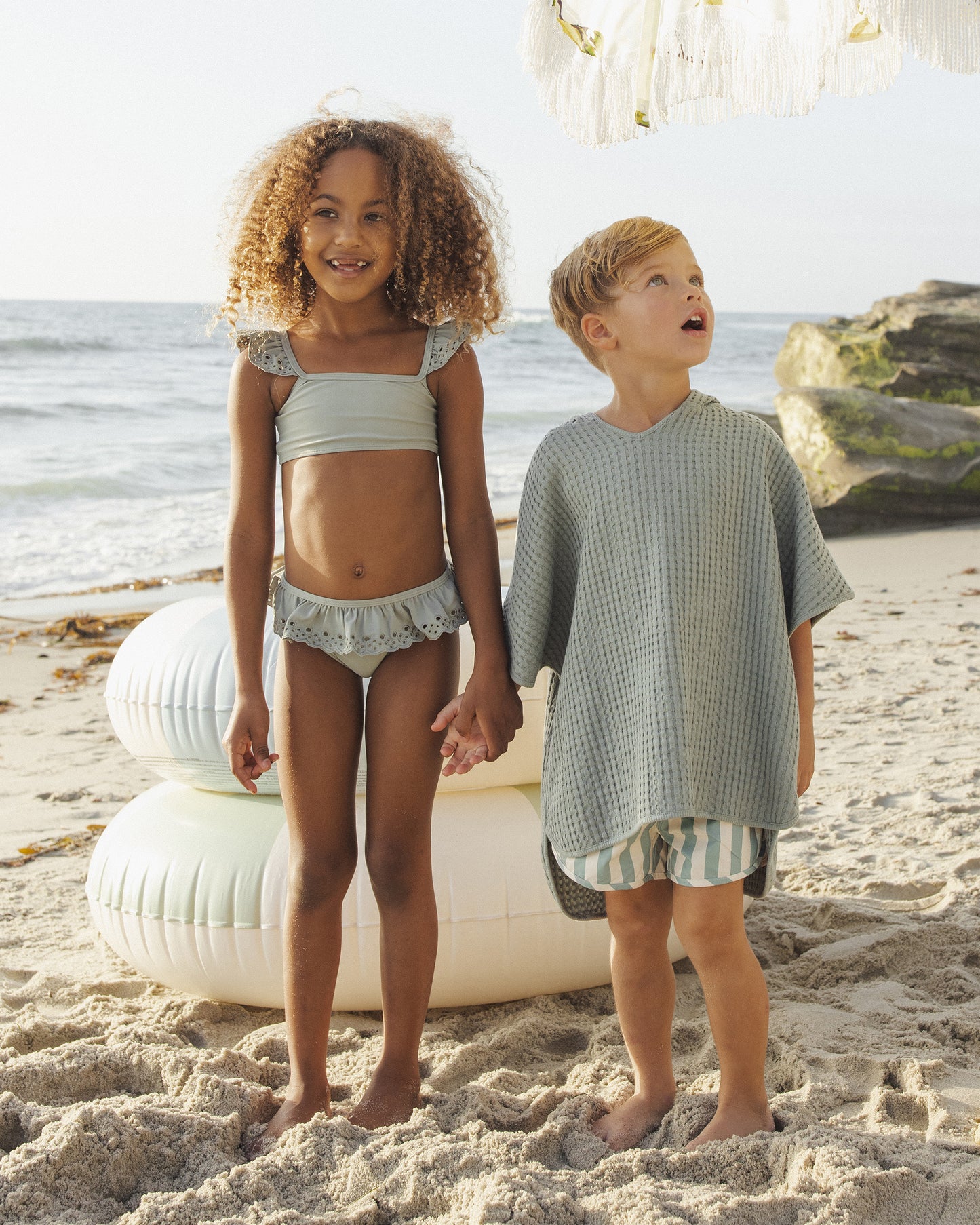 Swim Trunk Green Stripe - Rylee + Cru | Kids Clothes | Trendy Baby Clothes | Modern Infant Outfits |