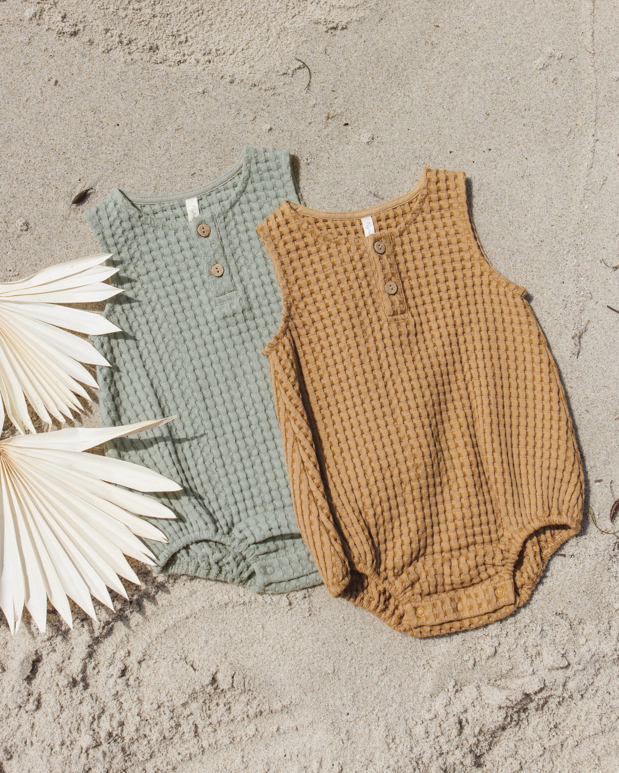 Beau Romper Ocre - Rylee + Cru | Kids Clothes | Trendy Baby Clothes | Modern Infant Outfits |